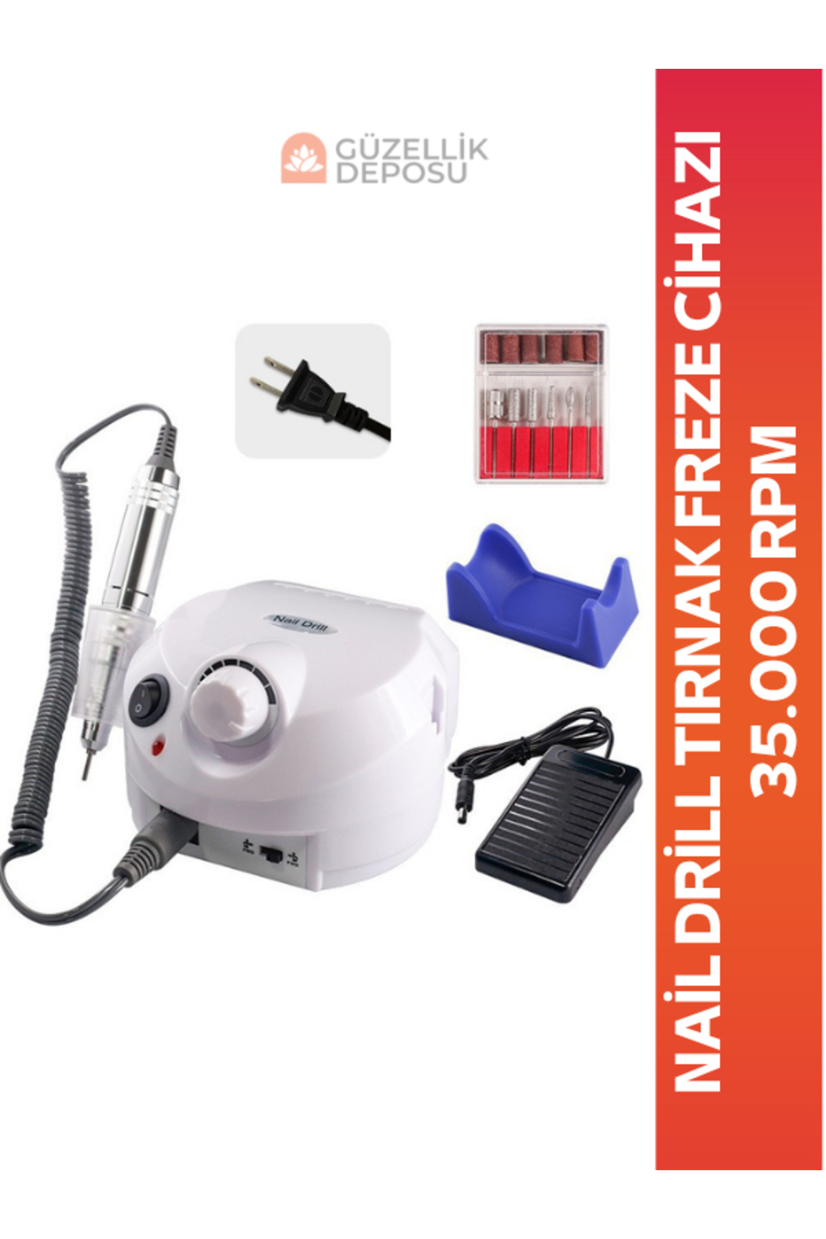Güzellik Deposu Nail Drill Protez Tırnak Freze Cihazı 35000 Rpm