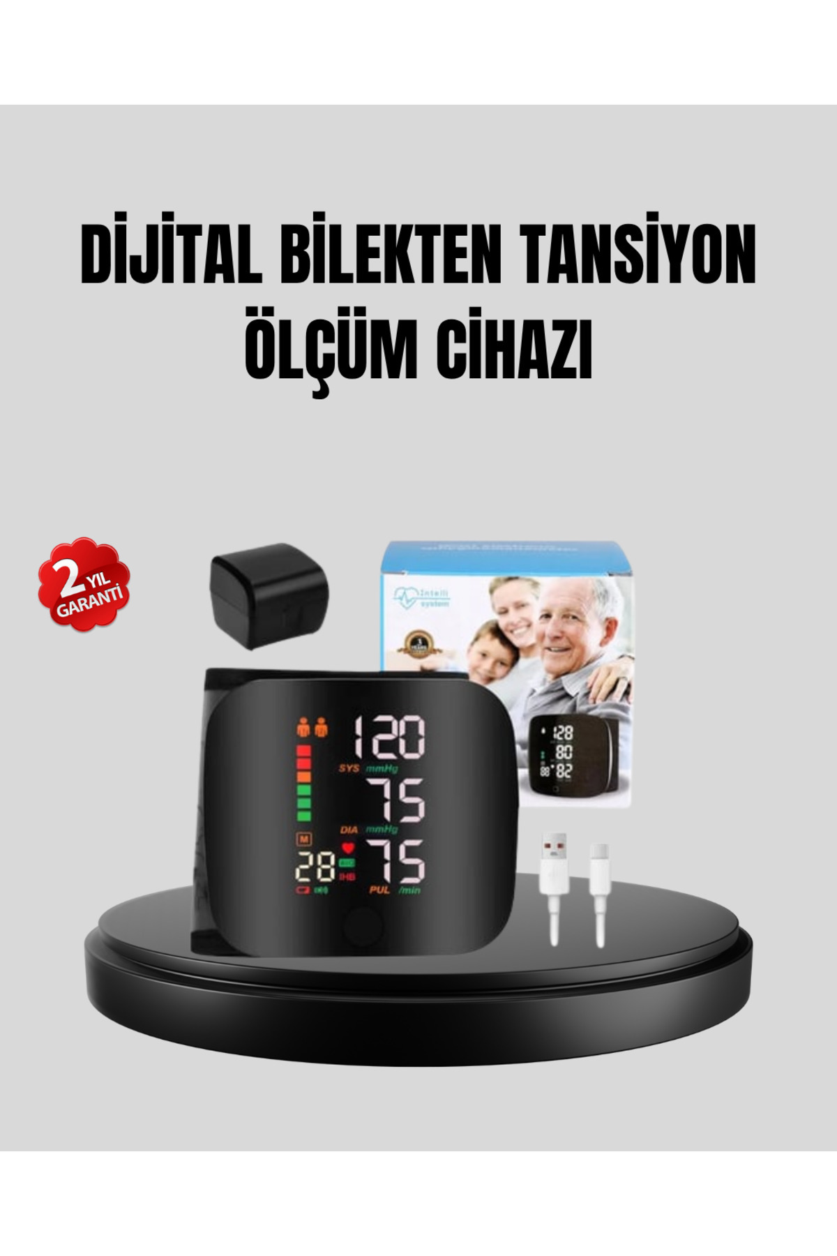 365Dükkan Bilekten Ölçüm Dijital Tansiyon Aleti – Renkli Risk Göstergeli ve Aritmi Uyarılı