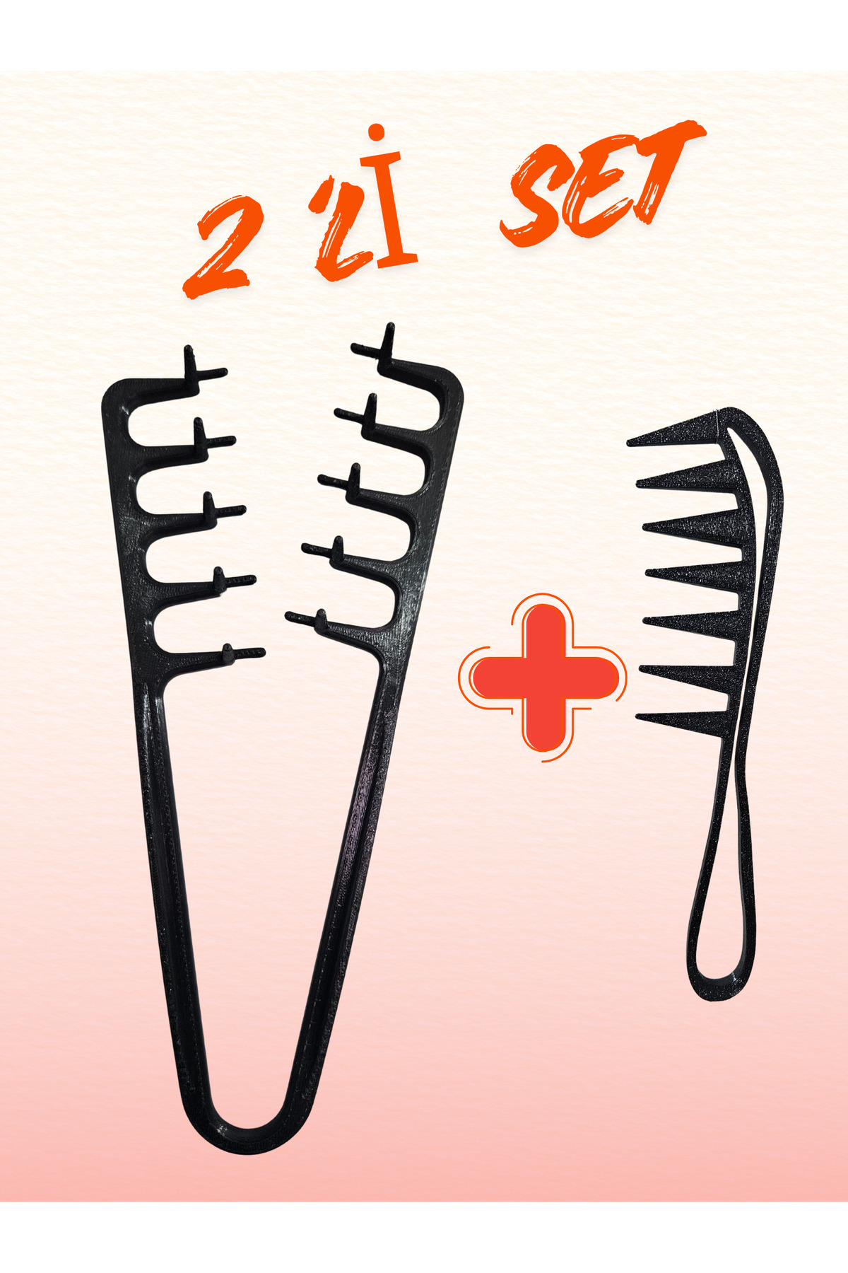 HobiHub Mucizevi Tarak ve Geniş Aralıklı Wax Tarağı - 2 Li SET