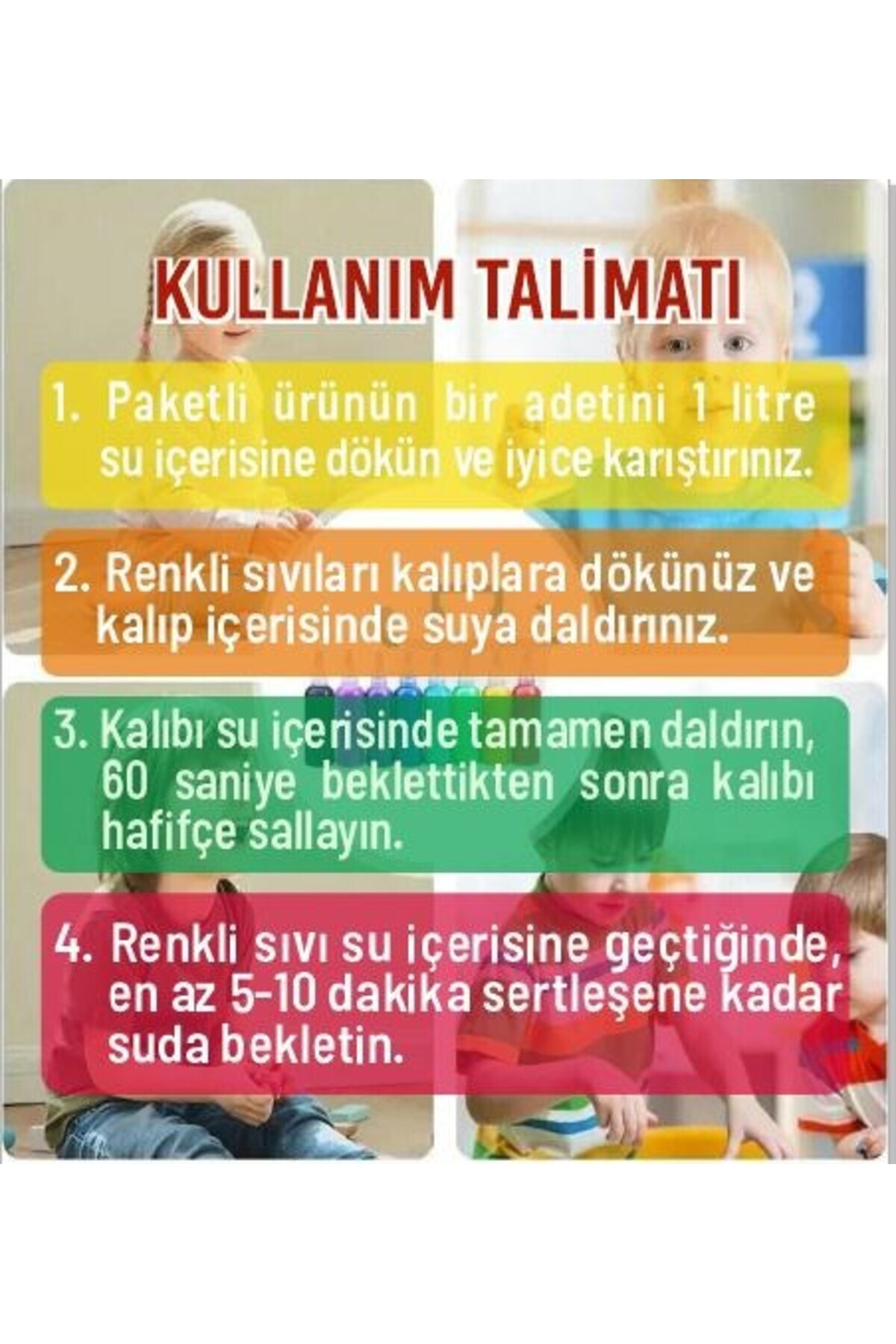 ست بازی ژل آکوا الف ۵ رنگ، شامل ۶ قالب و یک بطری ژل