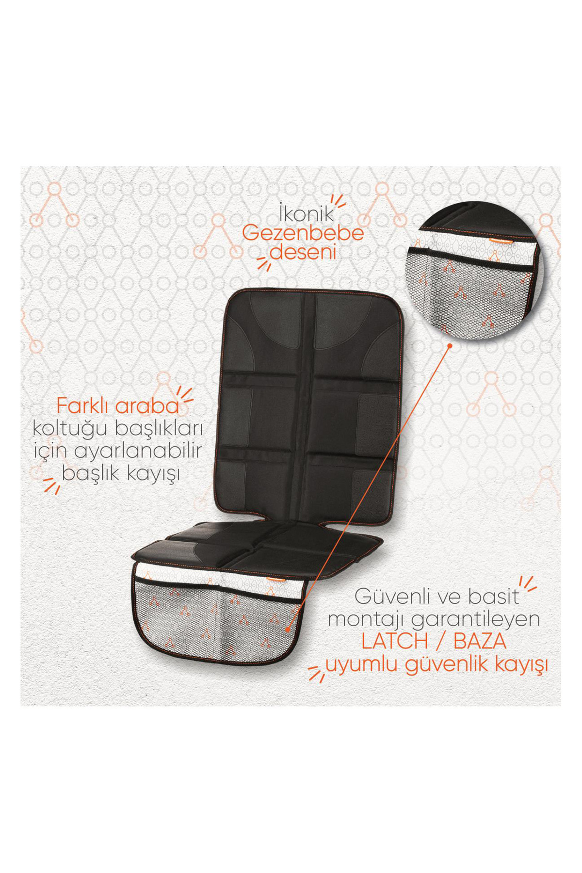 Gezenbebe Kalın Pedli Araba Koltuk Koruyucu fotoğrafı 2 (önizleme)