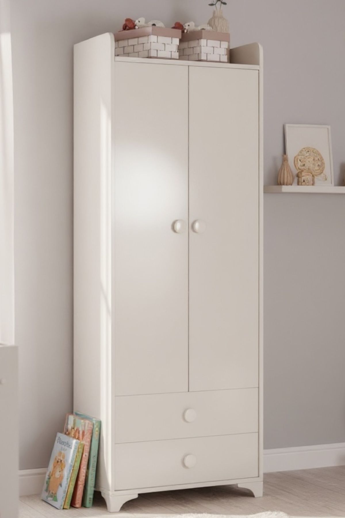 Aktehome 2 KAPAKLI ÇEKMECELİ DOLAP & GARDIROP ÇOÇUK BEBEK DOLAP & GARDIROP 048 BEYAZ - BEYAZ fotoğrafı 2 (önizleme)