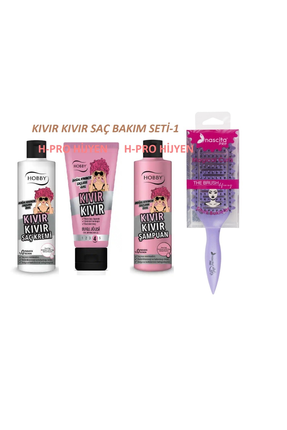 Hobby KIVIR KIVIR SAÇLARA İÇİN SAÇ BAKIM SERİSİ, ŞAMPUAN, SAÇ