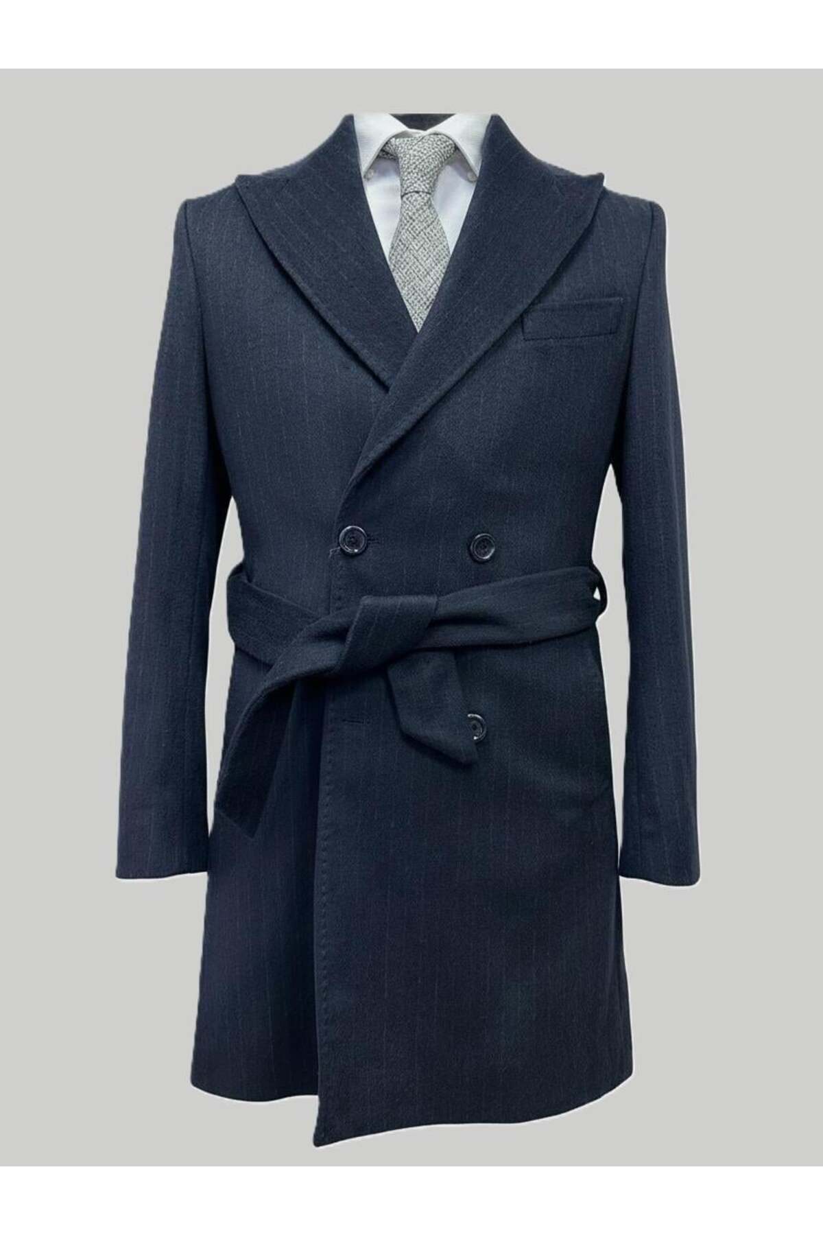 هرموس کاپشن مردانه راه راه سرمه‌ای