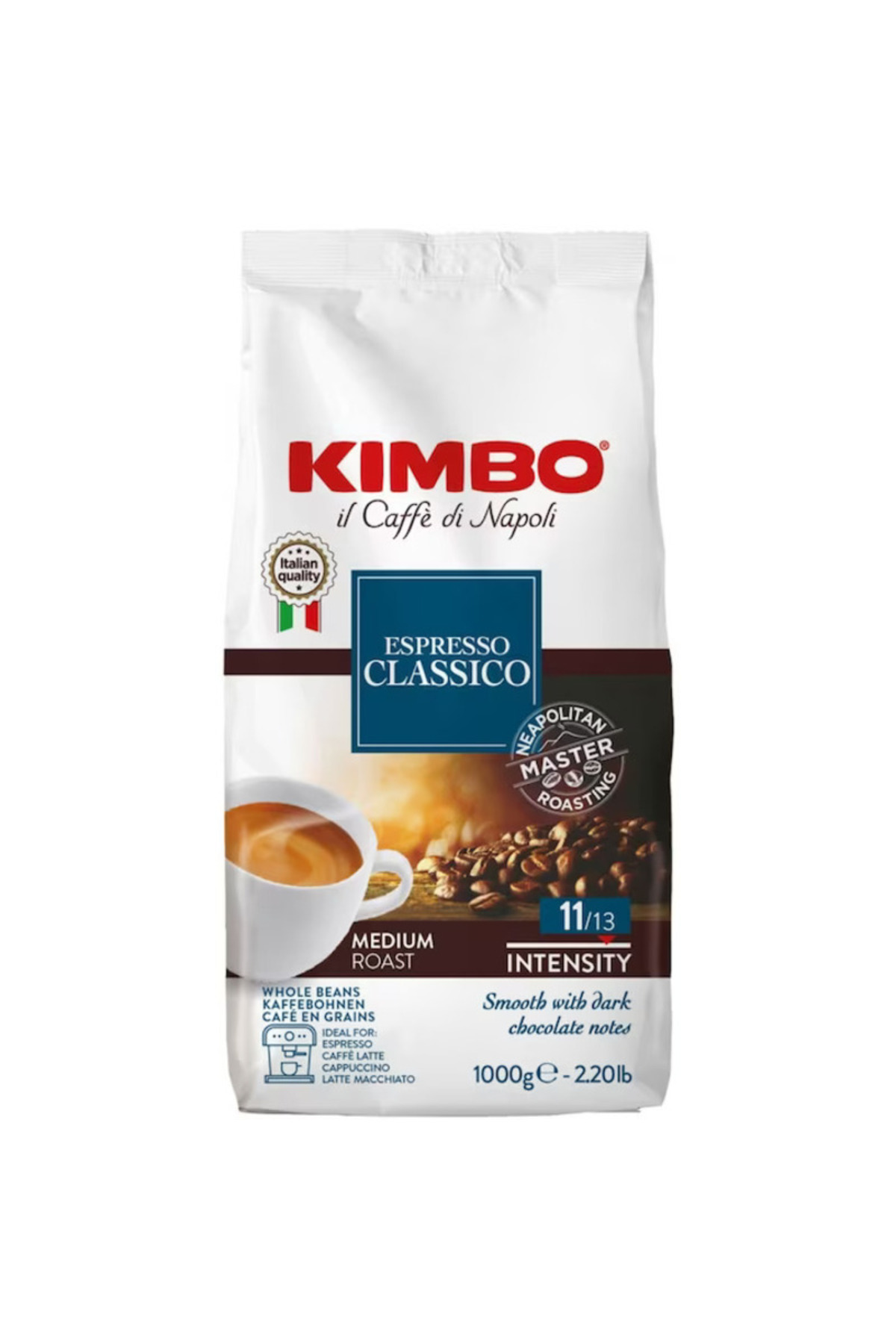 Kimbo Κλασικός καφές Espresso σε κόκκους 1 κιλό
