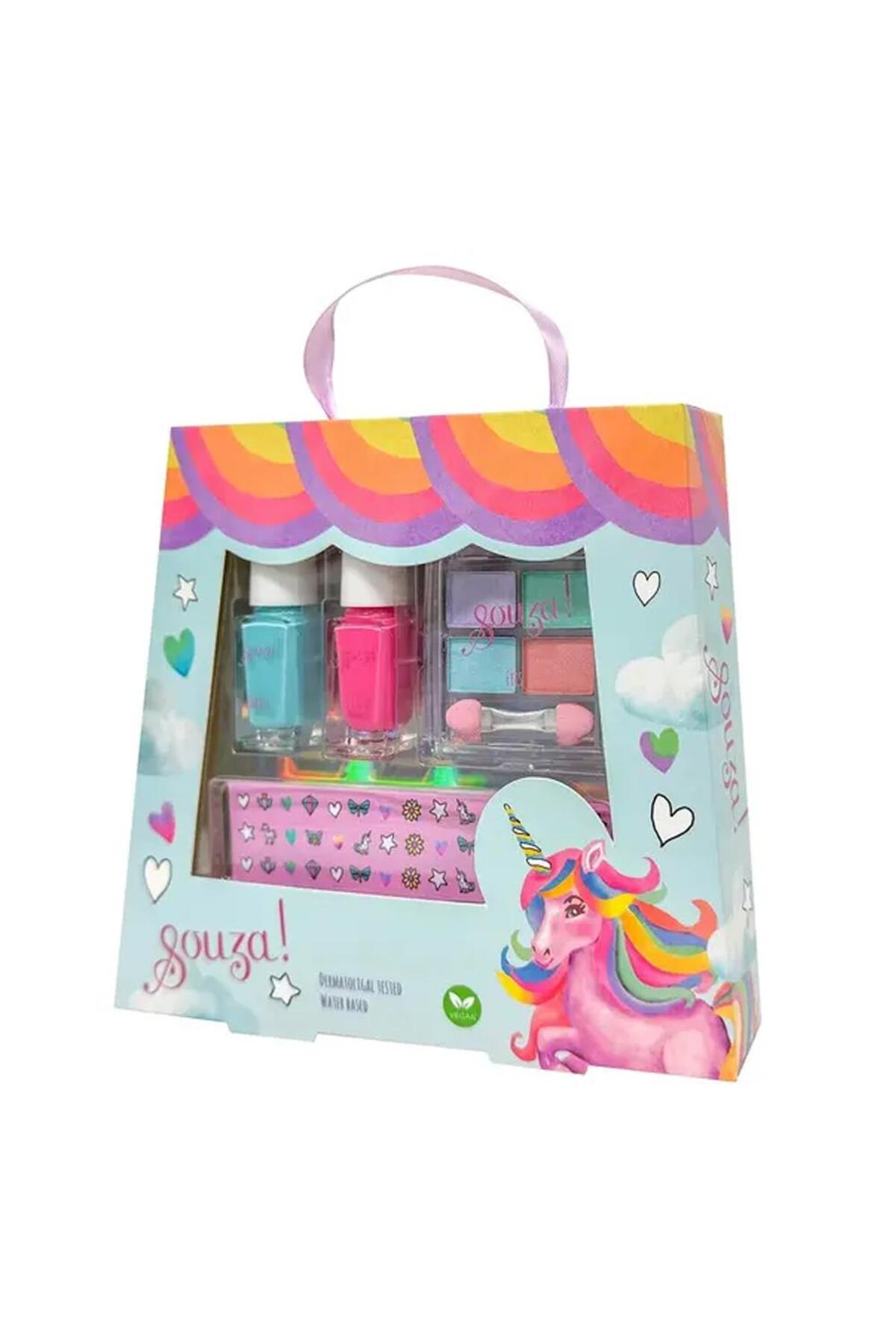 Souza! Çocuklar İçin Subazlı Makyaj Seti Göz ve Tırnak Unicorn