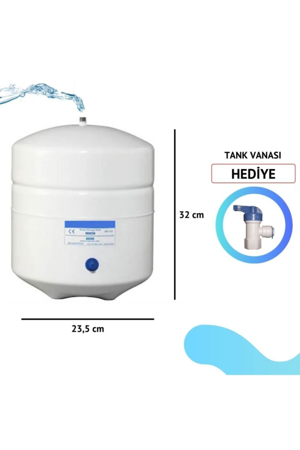 TAE 8 Litre Metal Tank 2.2 Galon Su Arıtma Tankı