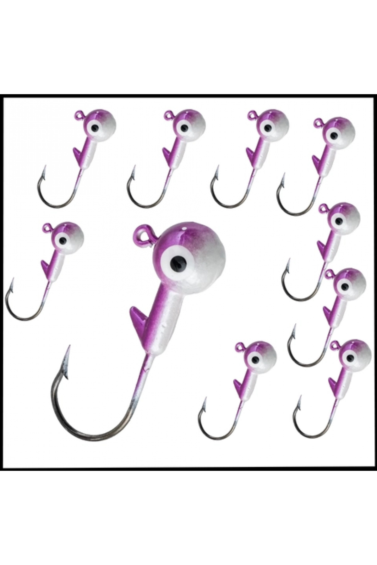 Uygunayakala Uyguna-Yakala Mor Beyaz - 7 Gr Zoka - Kurşunlu Olta İğnesi - 10 Adet-ALA.277