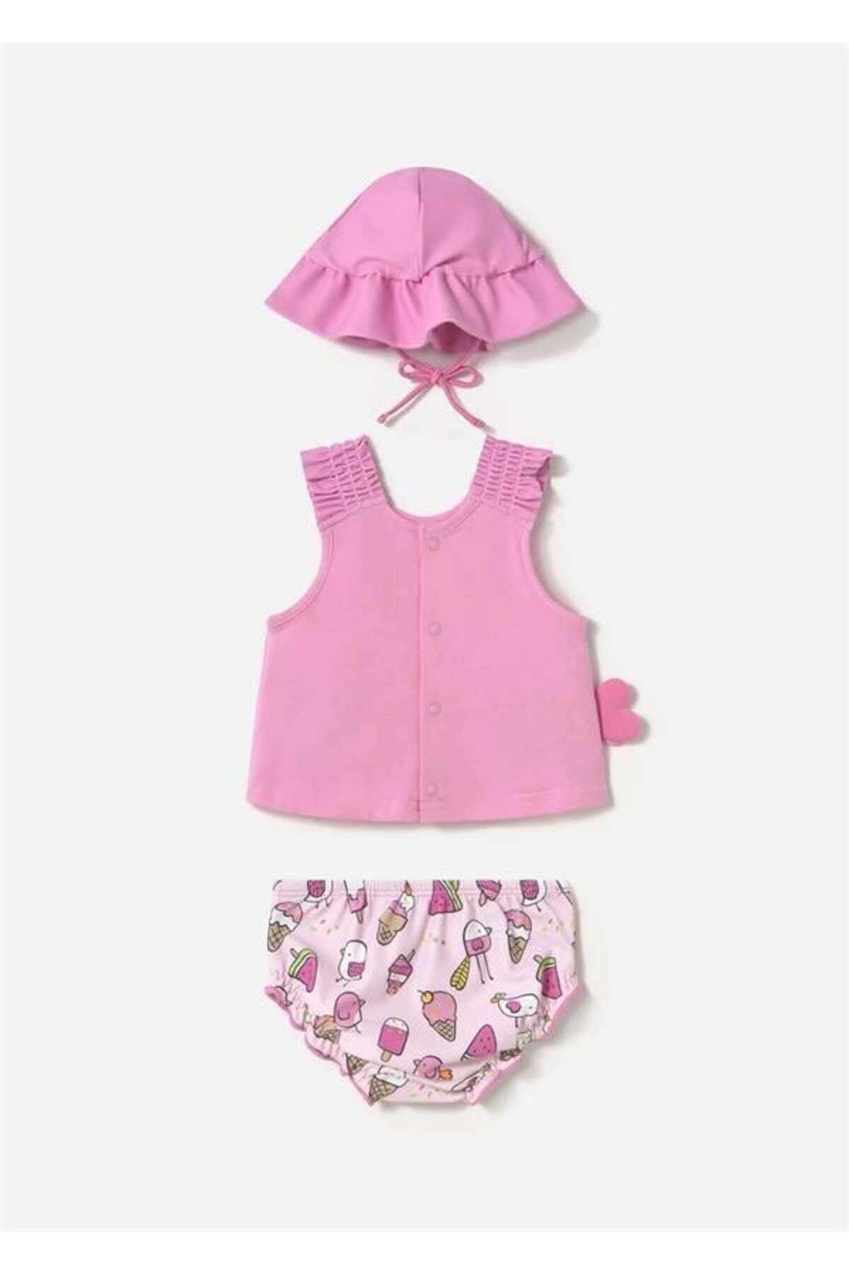 Mayoral kız bebek mayo şapka tişört 3 lü set 1668 fotoğrafı 4 (önizleme)