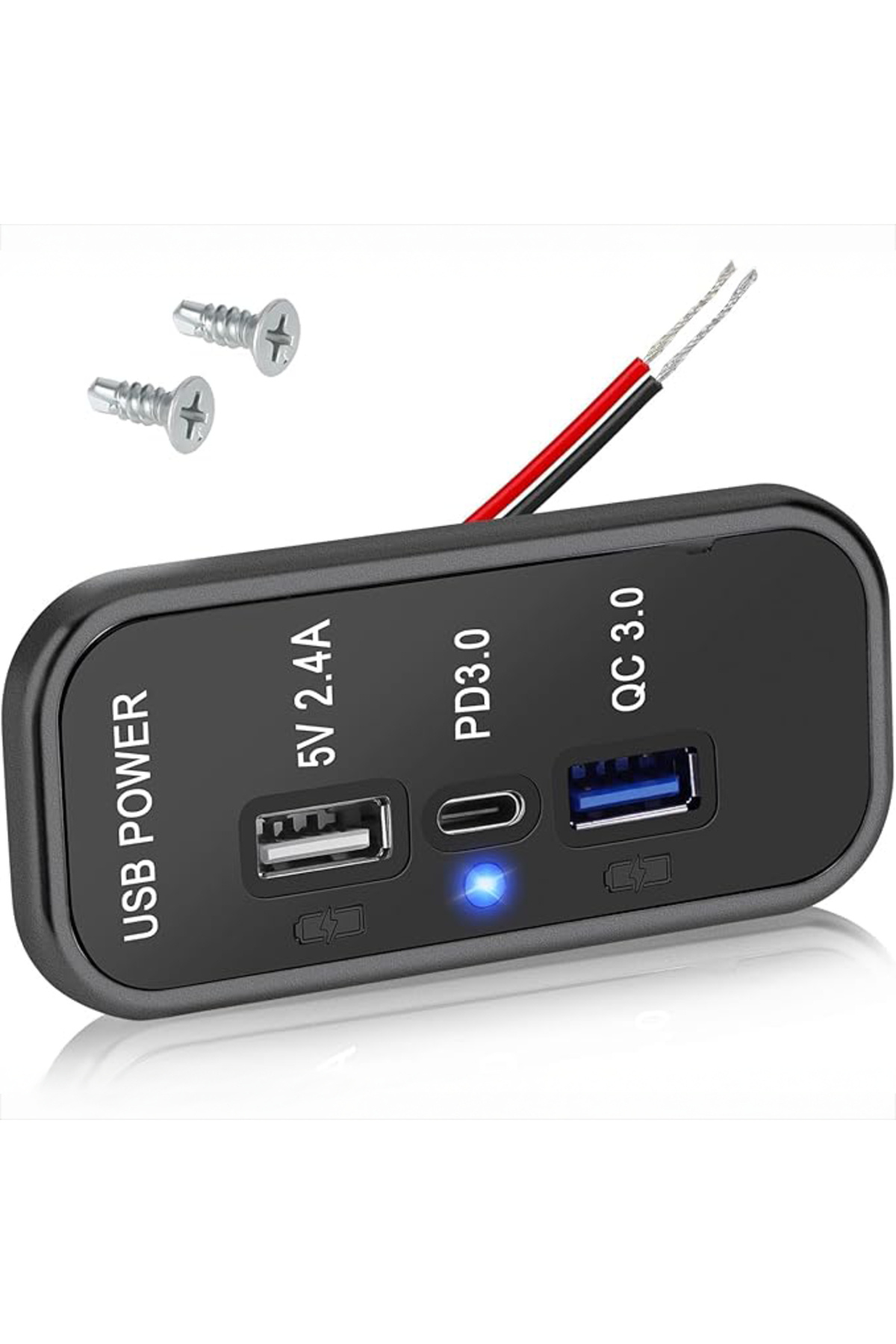 goboenergy USB Car Charger - UCC-316 2.4A+QC+PD