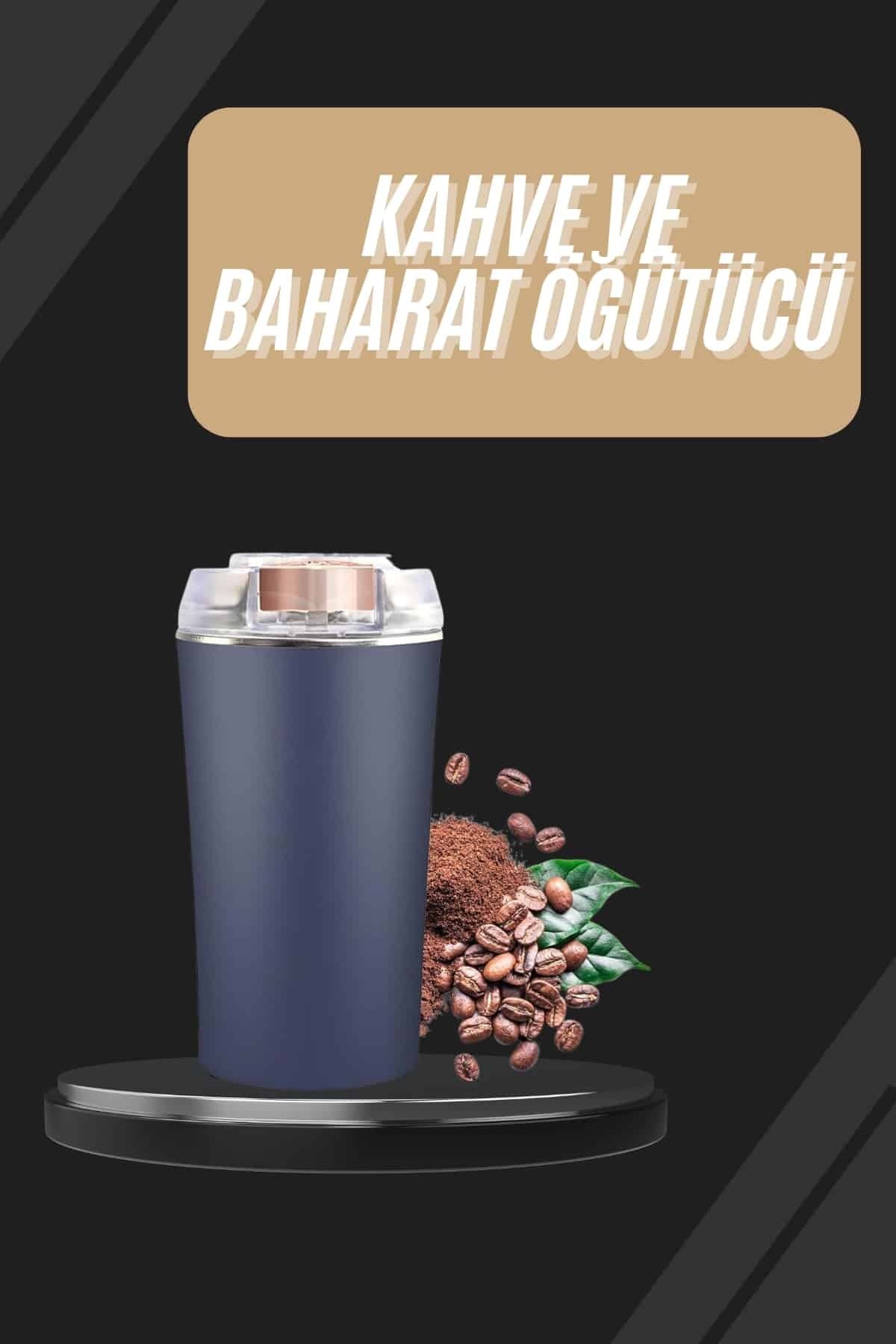 UCUZTEKNO KESGİN MARKET ® Dayanıklı Paslanmaz Çelik Kolay Kullanım Kahve Ve Baharat Öğütücü