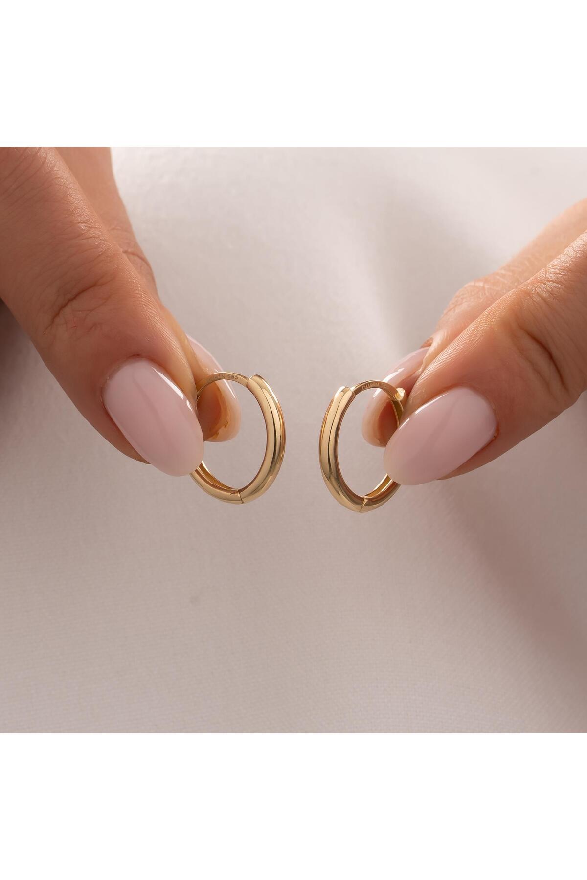 hakan mücevherat Halka Küpe 14 Ayar Altın