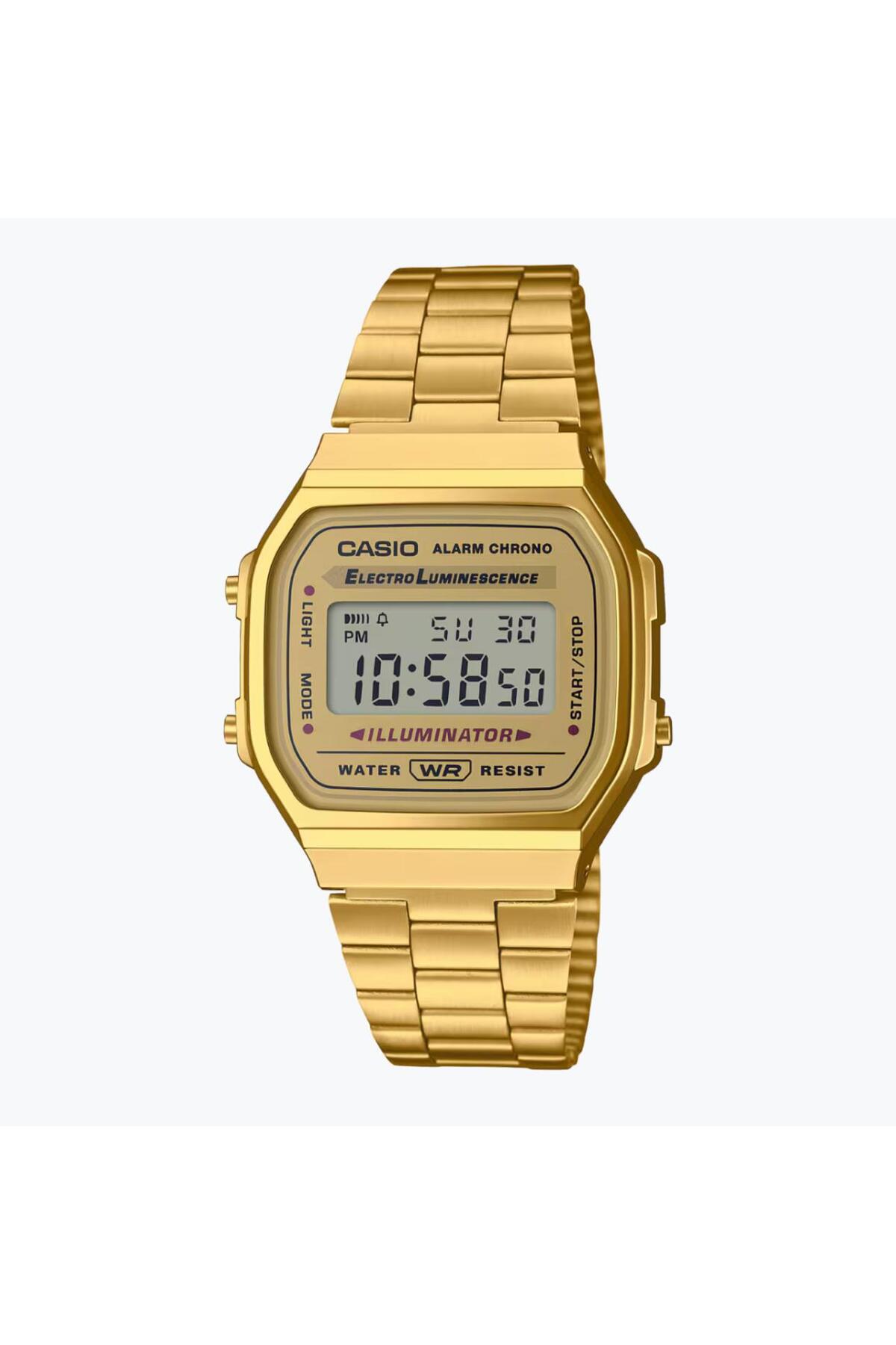 ساعت دیجیتال اورجینال Gold A168WG مدل A168WG، ساعت مچی مناسب برای زنان و مردان