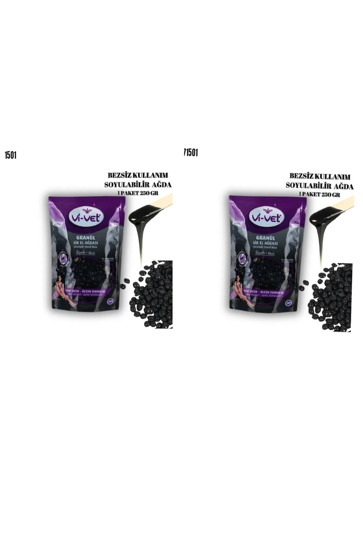 Vi-vet Vivet Soyulabilir Granül Boncuk Black Ağda 2×250 GR — ÇDŞ014