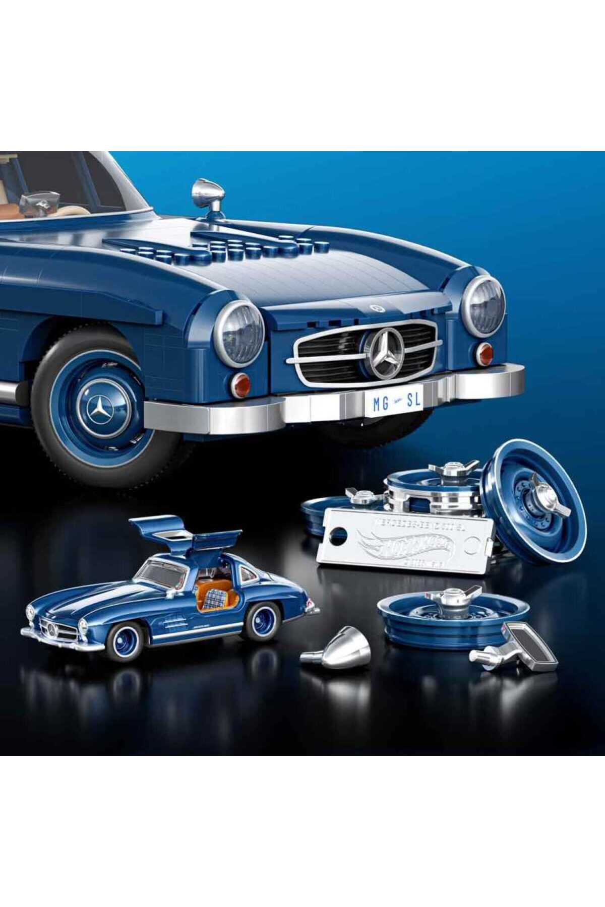 HOT WHEELS Premium Serisi Mercedes-Benz 300 SL Yapım Seti 1600 Pa fotoğrafı 3 (önizleme)