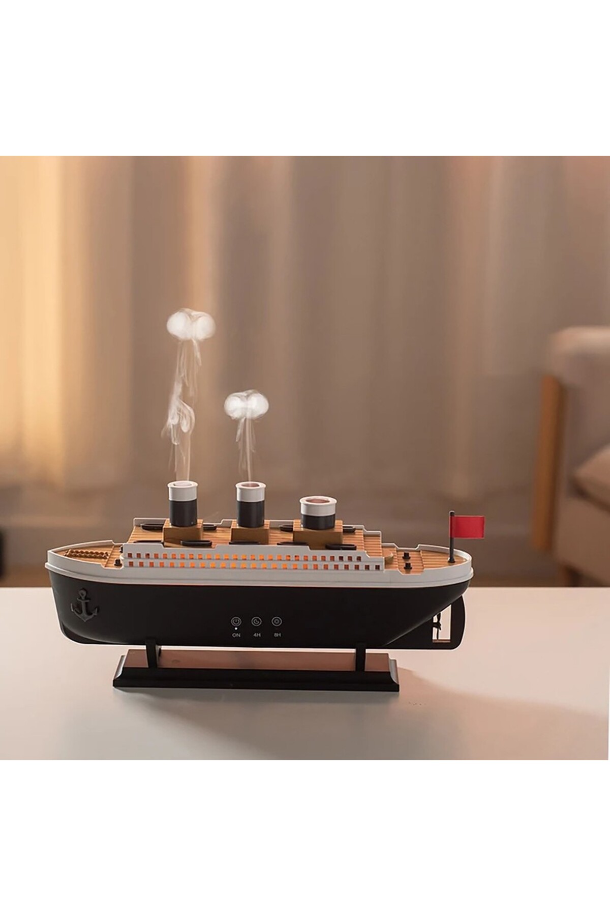 Steam Vessel Air Humidifier Steam Machine Aromatherapy Diffuser With Timer Illuminated 2 Steam Modes