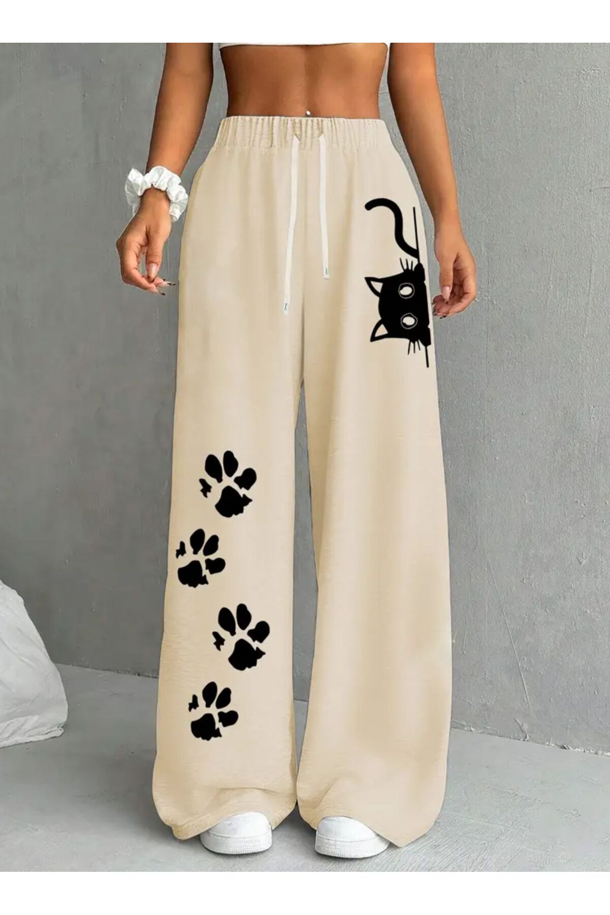 Le Vion Re7edi Unisex Baggy Baskılı Iki Iplik Oversize Eşofman Pantolon