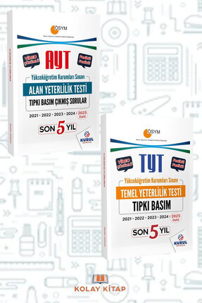 Kurul Yayıncılık TYT ve AYT Son 5 Yıl Tıpkı Basım Çıkmış Sorular 2021-2022-20...
