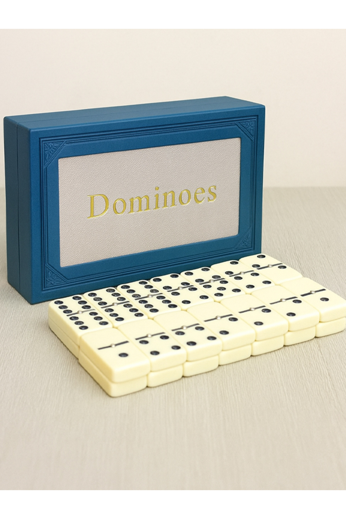 moryconcept Deri Kutulu Domino Oyunu – Şık Tasarım – Dayanıklı Malzeme – 20 cm