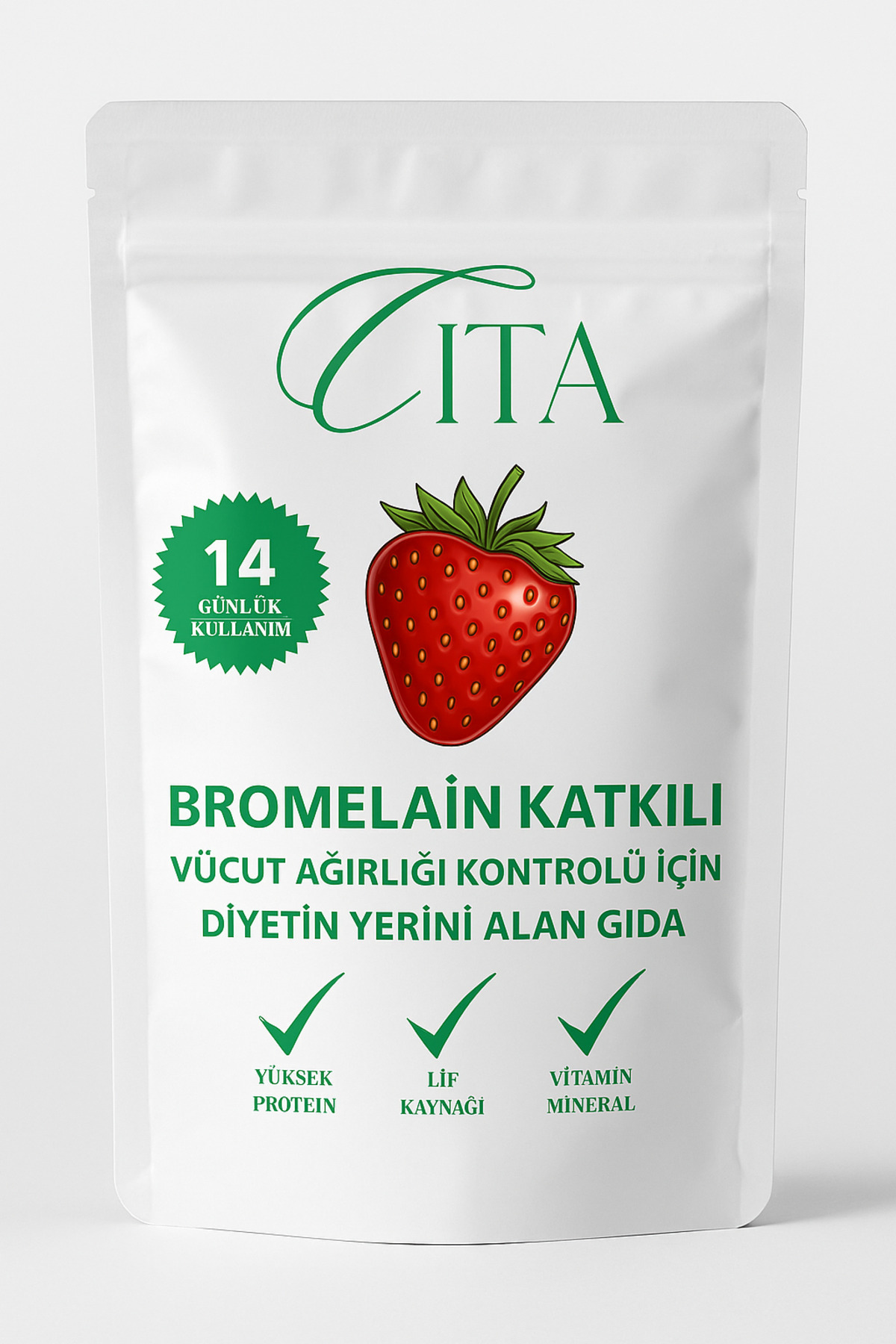 ÇİTA 14 Günde Etkili Sonuç Diyetisyen Desteği İle Bromelain Katkılı Diyet Gıdası