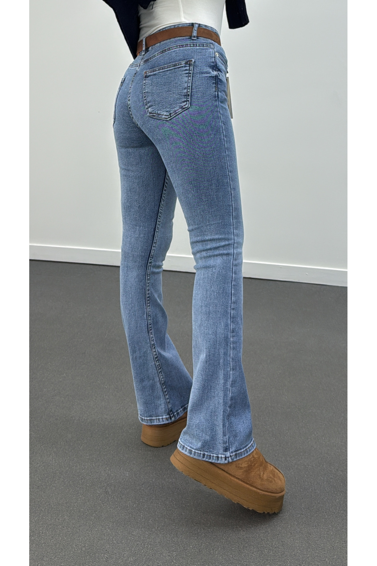 Narferita  Santorini Yüksek Bel Toparlayıcı Flare Jeans - Görsel 2