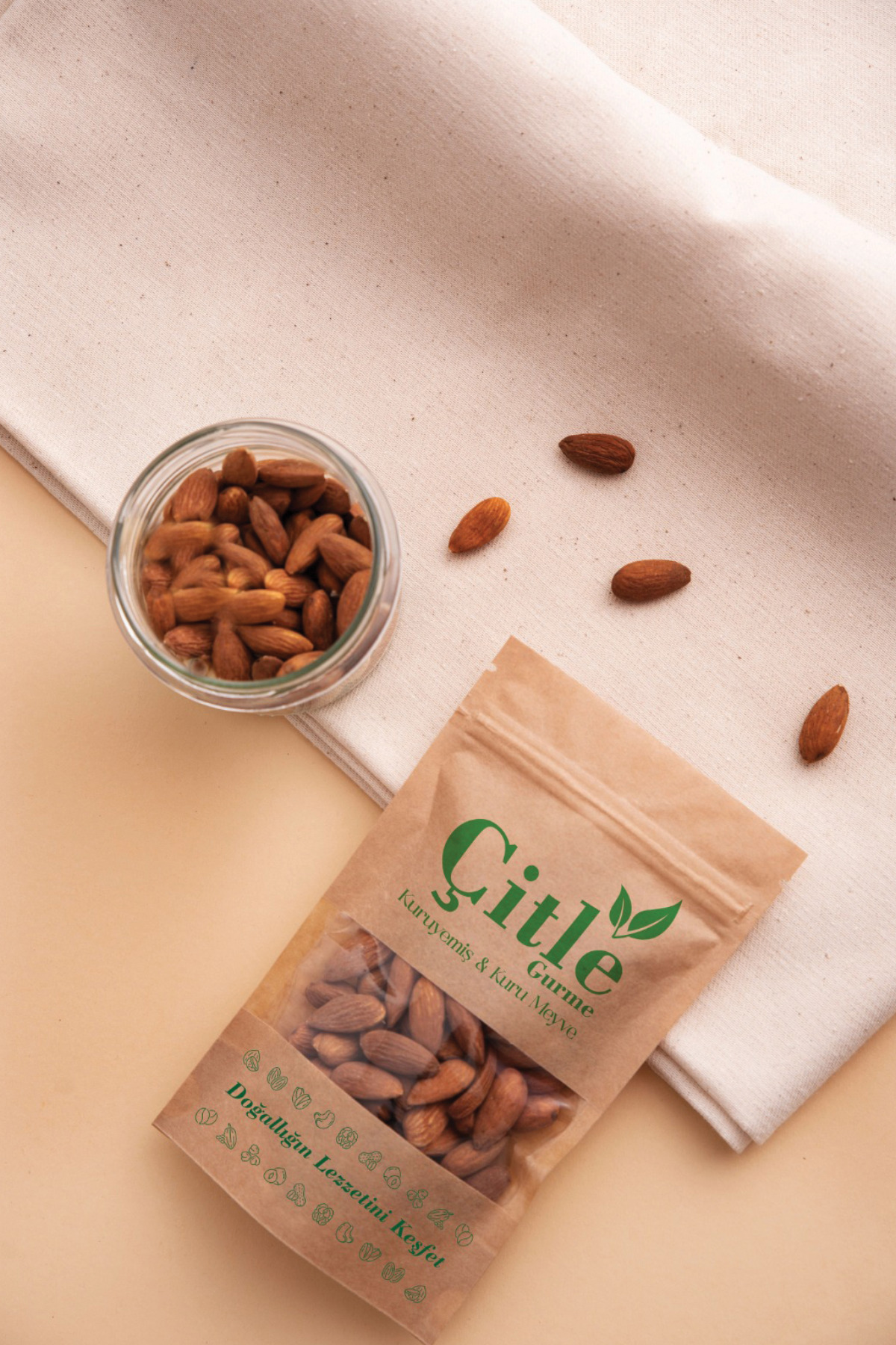 ÇİTLE GURME ÇİTLE Kavrulmuş Tuzlu Badem İçi 250 gram