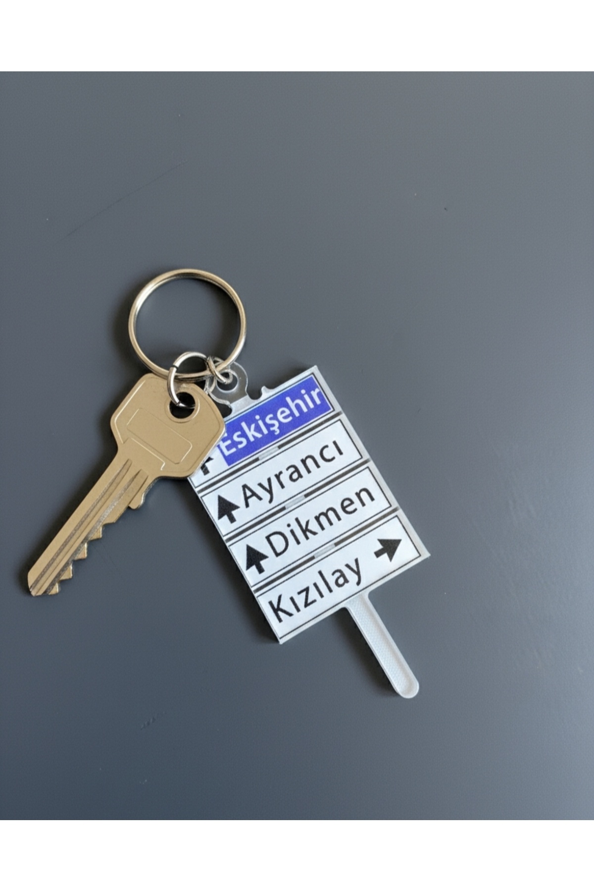 BANEDETTA Viral Ankara Tabelası Anahtarlık Trend Kızılay Yön Tabelası Anahtarlık Çanta aksesuarları