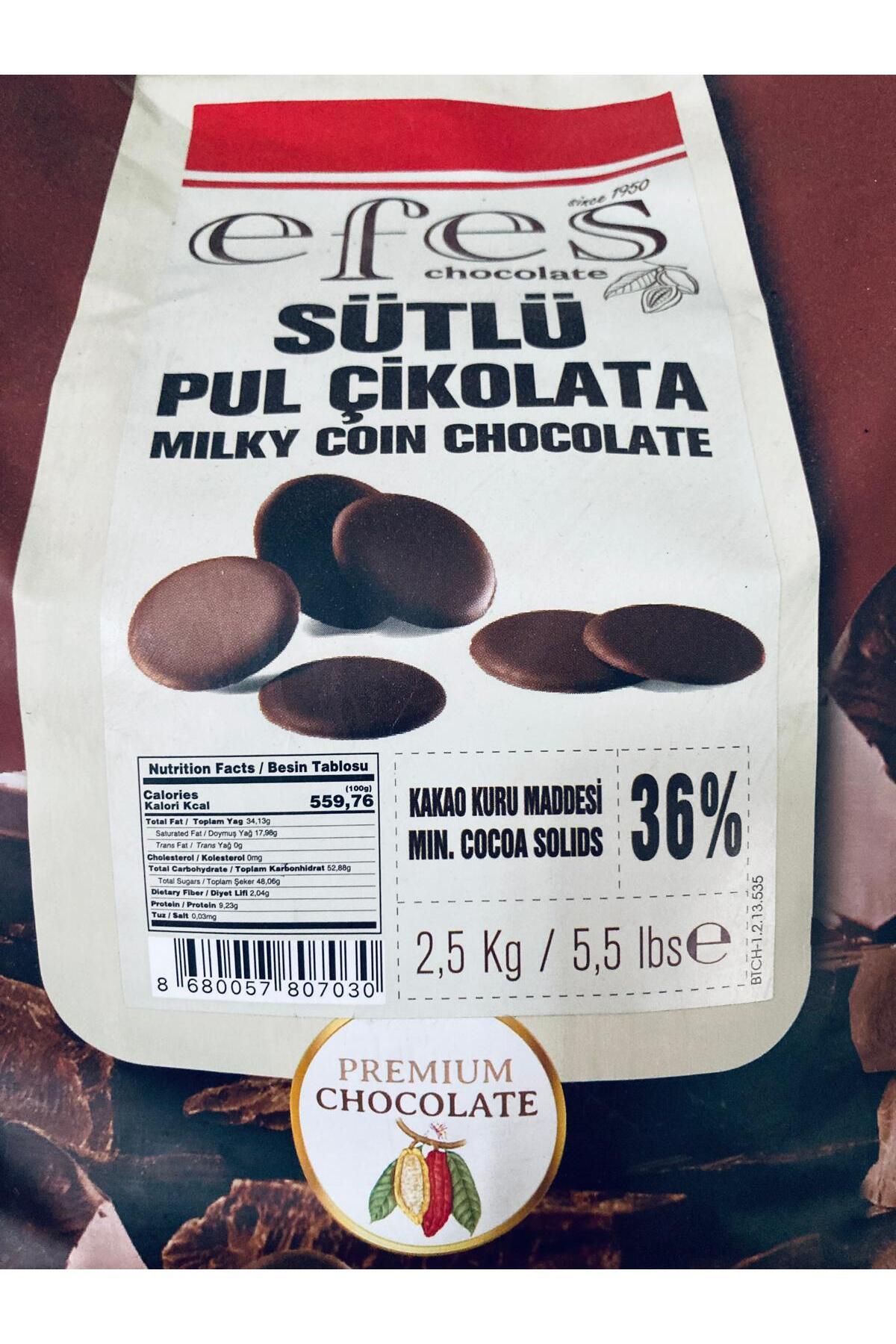 EFES ÇİKOLATA EFES SÜTLÜ PUL ÇİKOLATA %36 *2,5KG - pastacılık