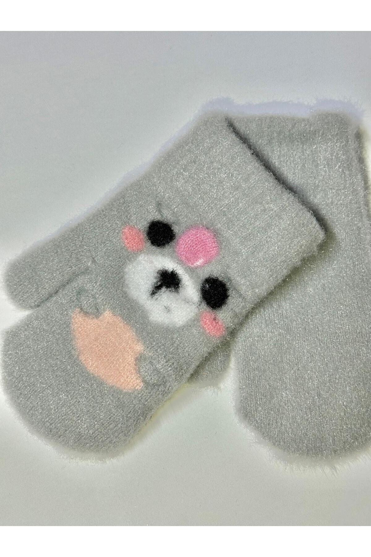 JHTshop Bebek tek parmak yumuşak peluş eldiven Ayıcık desenli fotoğrafı 2 (önizleme)
