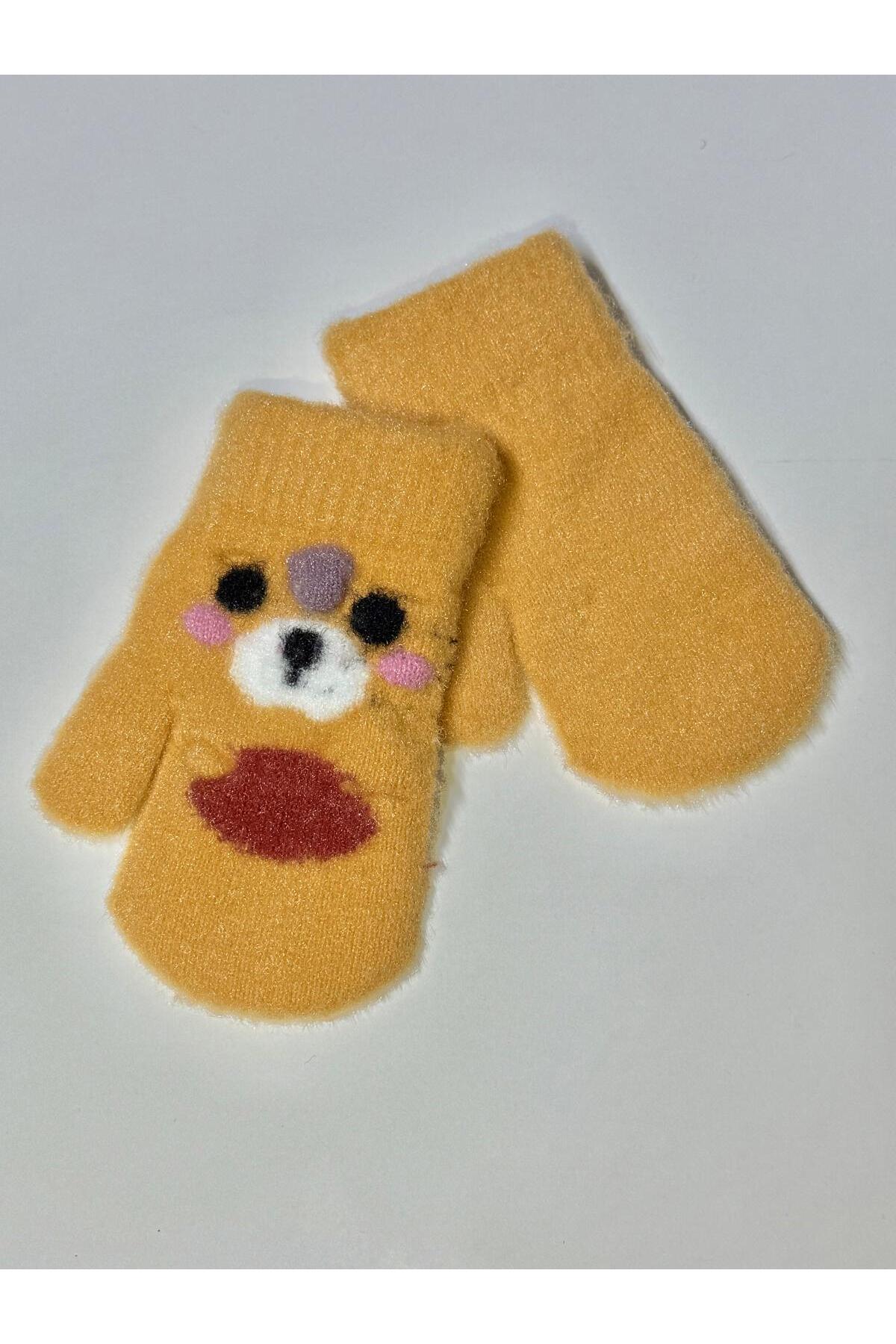 JHTshop Bebek tek parmak yumuşak peluş eldiven Ayıcık desenli fotoğrafı 2 (önizleme)