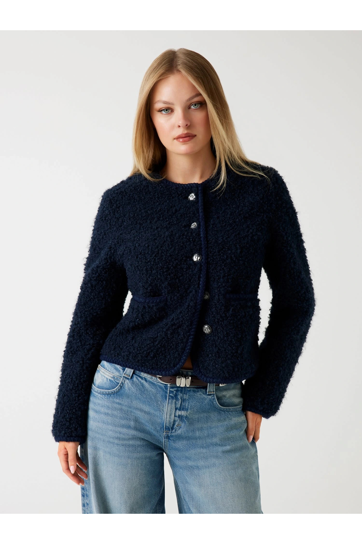 Guess Ivana Kadın Mavi Kürk W5BL69W3860-G77G görsel 2