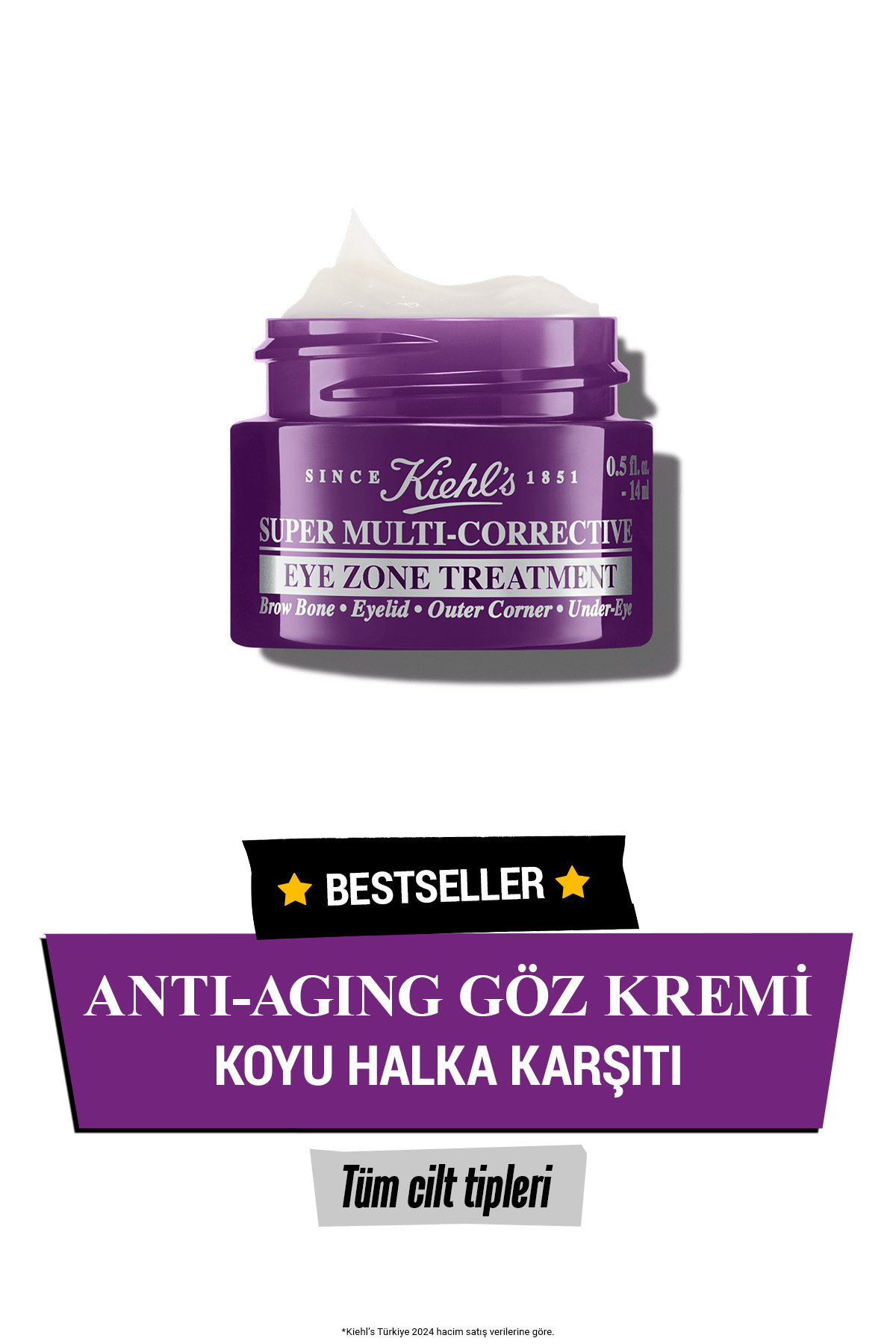 Kiehl's Super Multi Corrective Koyu Halka ve Kırışıklık Karşıtı Aydınlatıcı Göz Bakım Kremi 14 Ml