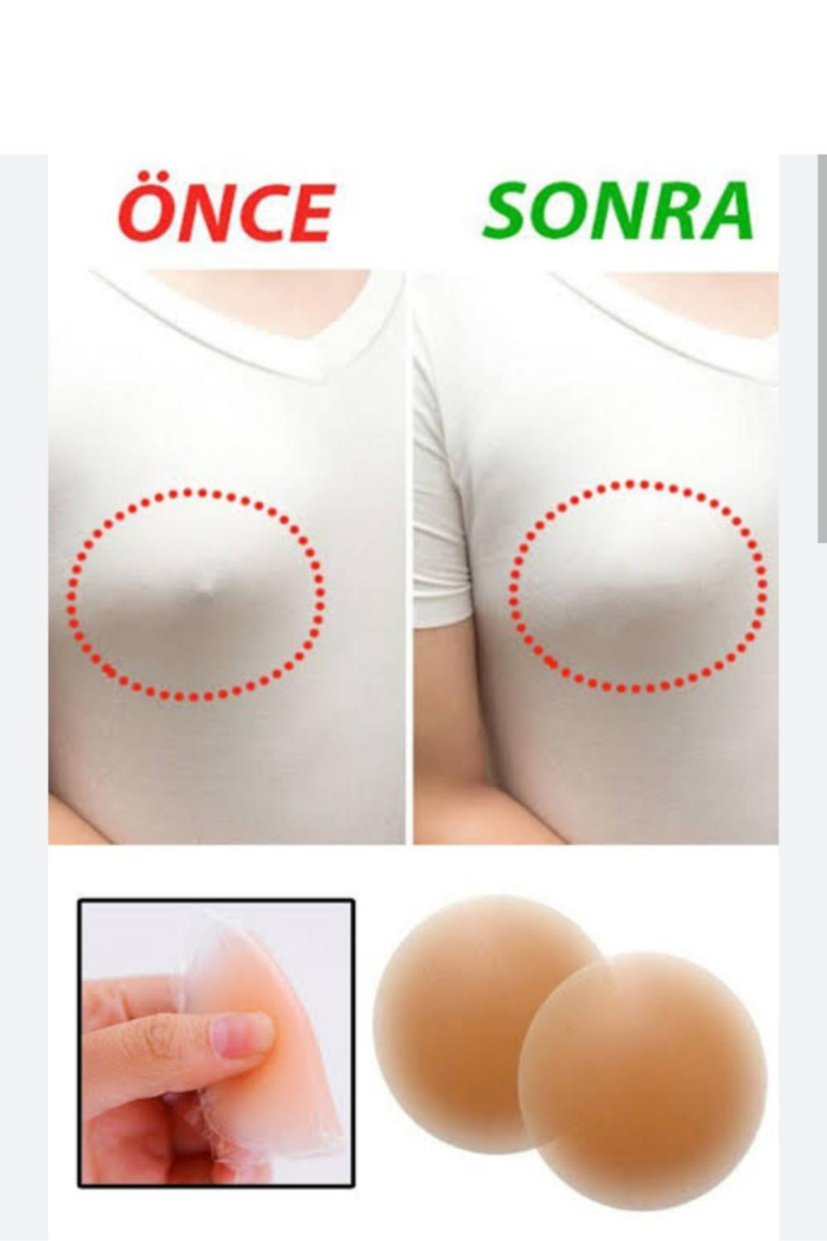 Hane Dostu Göğüs Ucu Kapatıcı – Silikon Gizleyici Ped 1 Çift fotoğrafı 2 (önizleme)