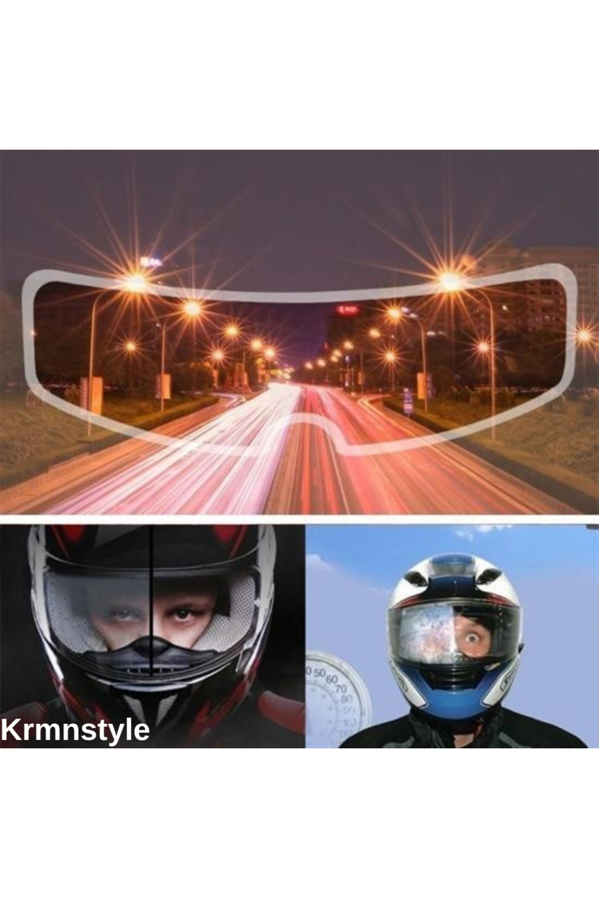KRMNSTYLE Motosiklet Kaskı Anti-Buğu Filmi, Koruyucu Su Geçirmez Kaplama