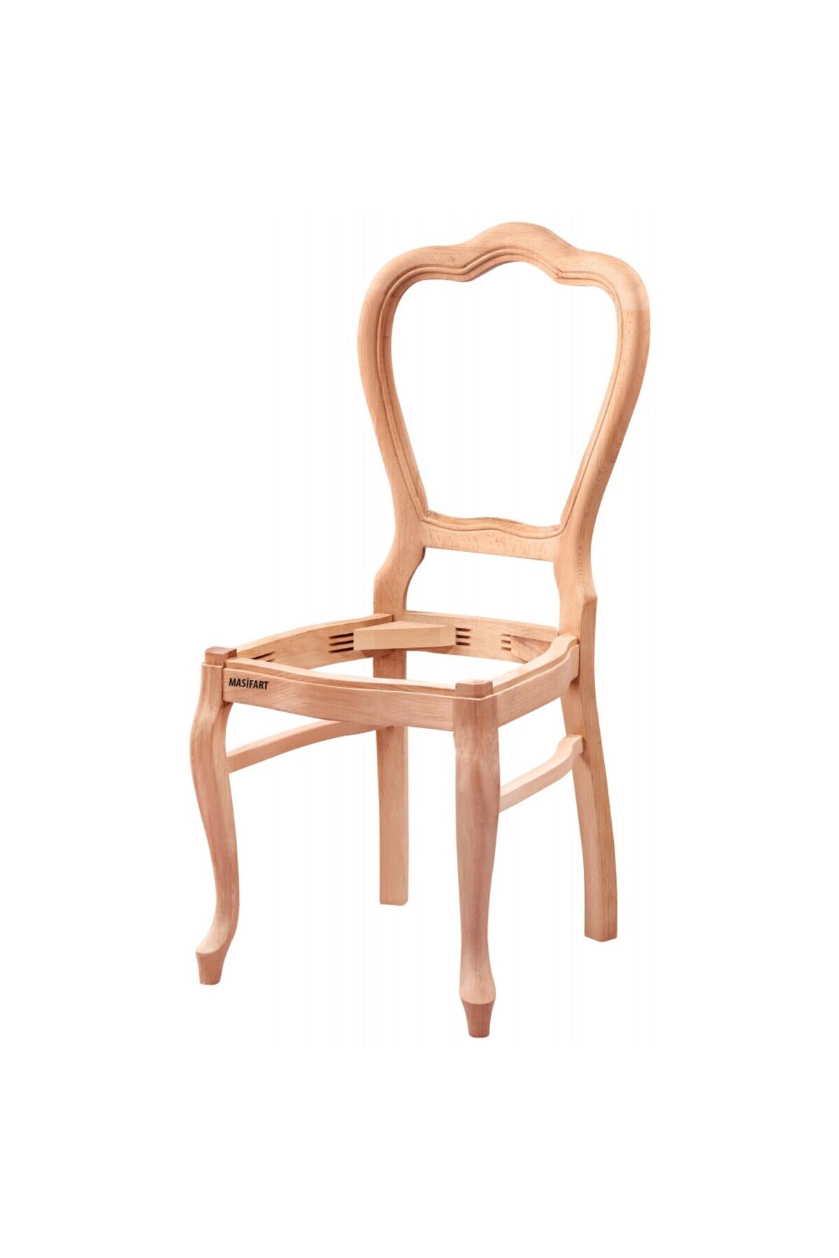 Masifart Paulin Klasik Sandalye Cilasız Ham