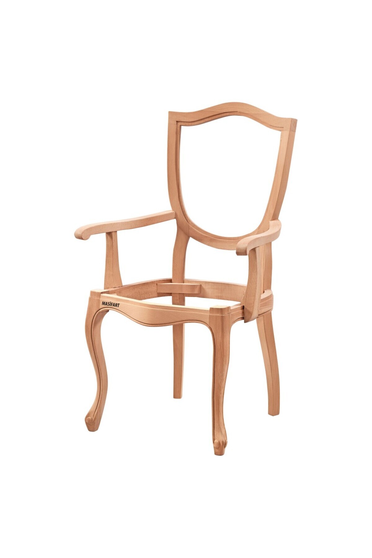 Masifart Laetus Mega Kollu Sandalye Cilasız Ham