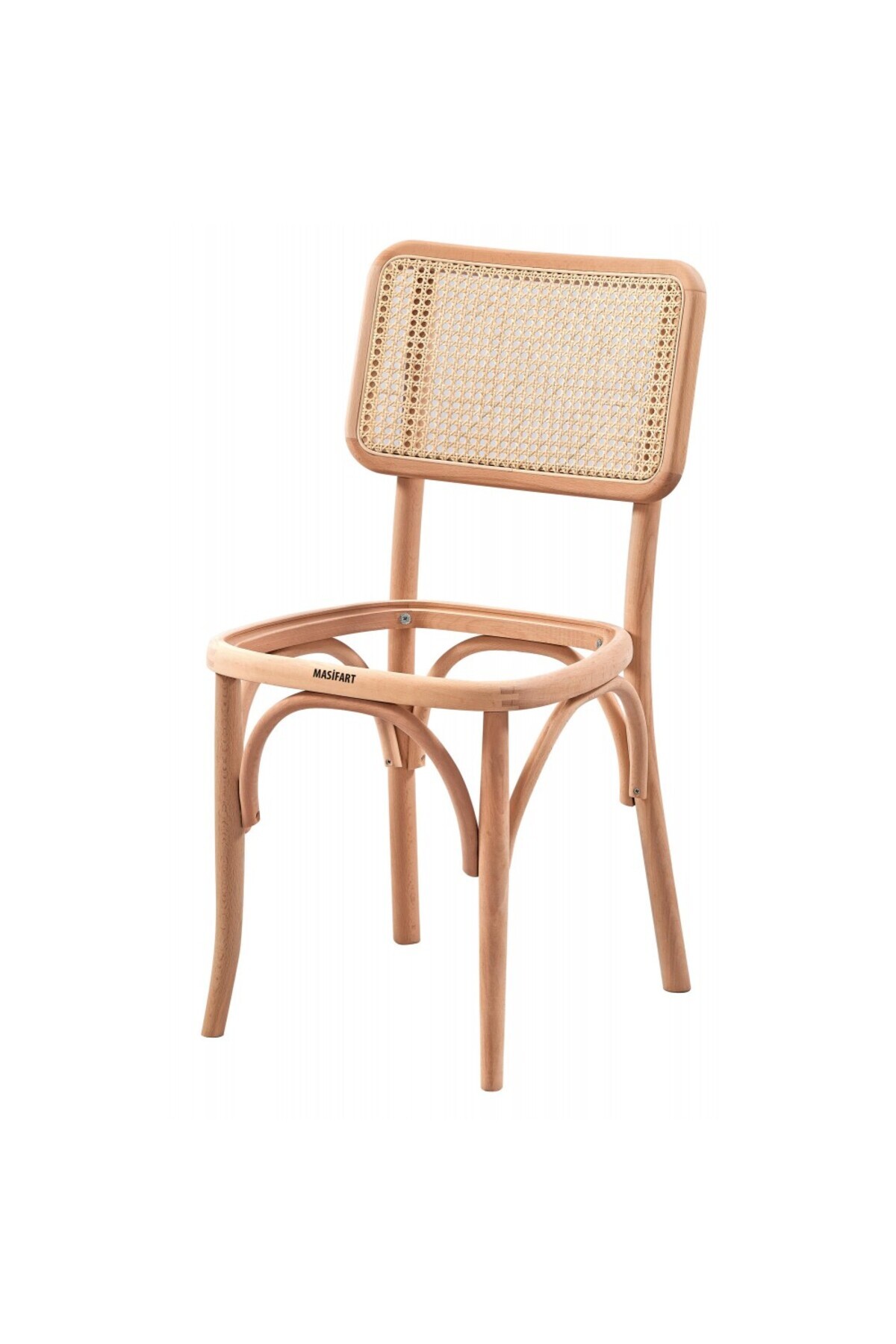 Masifart Sever Hasırlı Sofa Sandalye Cilasız Ham