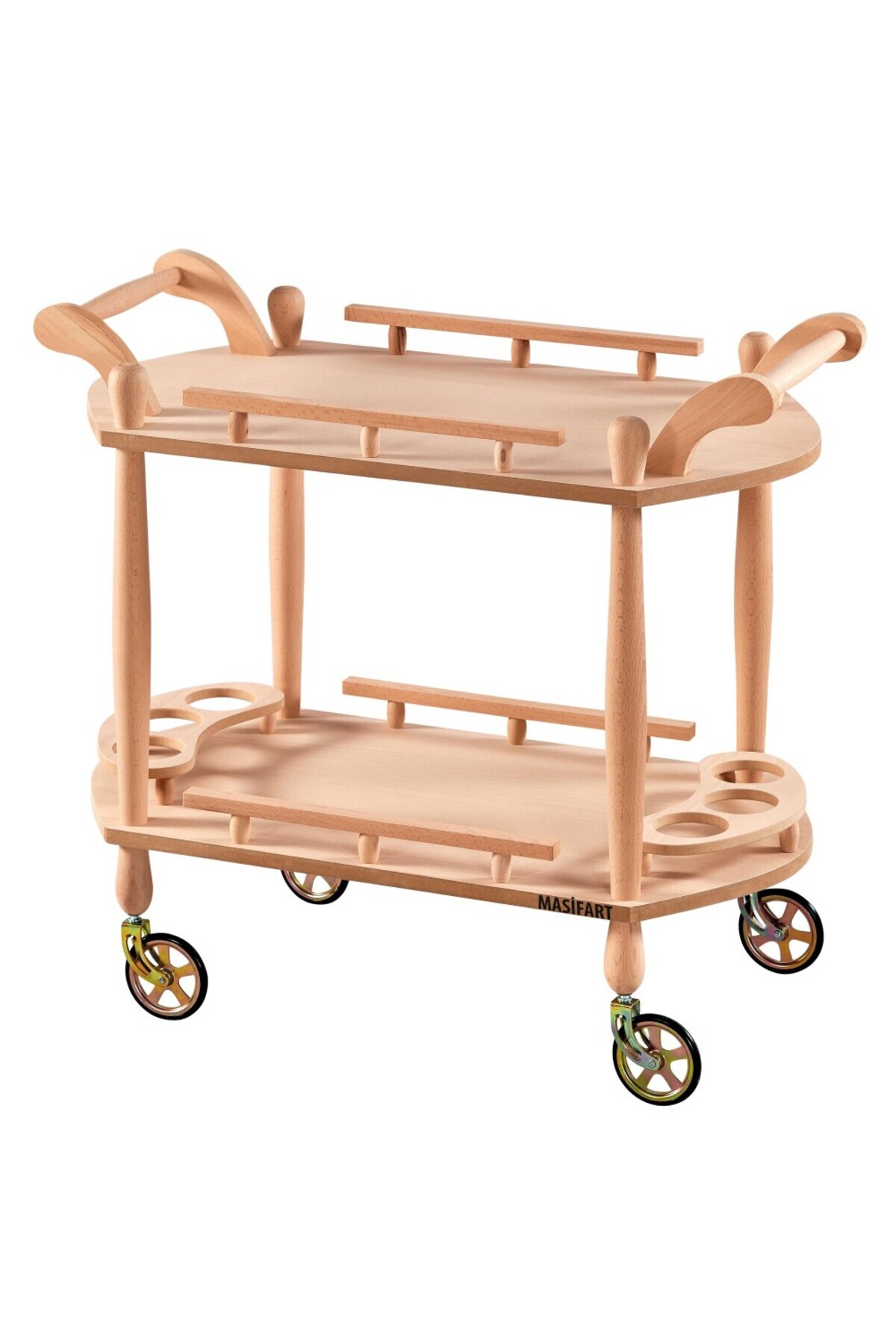 Masifart Hilary Retro Servis Arabası Cilasız Ham