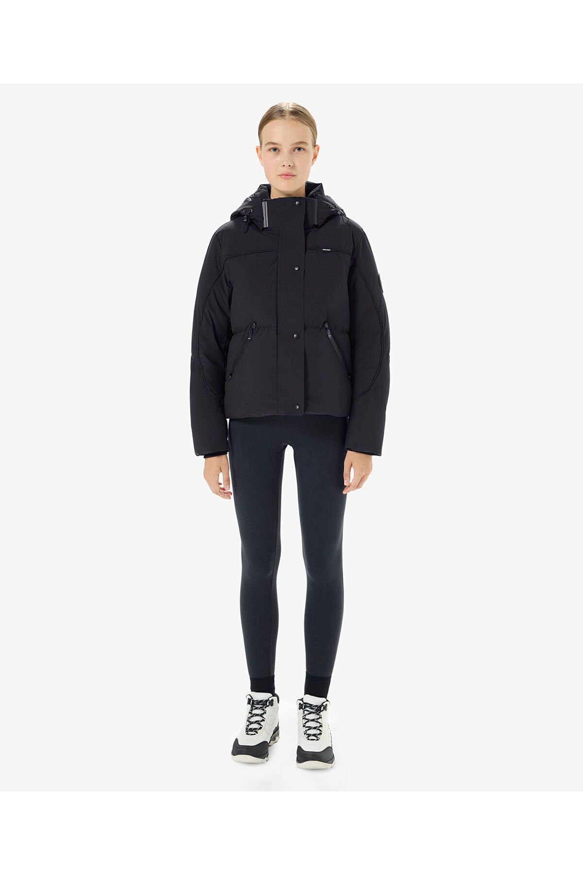 Greyder  Kadın Siyah Suya Dayanıklı Kaz Tüyü Mont 5K2TM84021 - Görsel 4