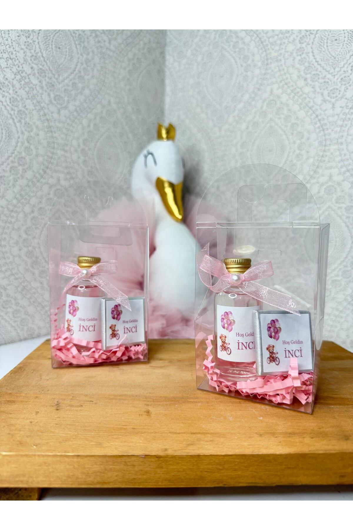 cacagift design İsme Özel Hediyelik Çantalı Kolonya ve Mum Seti 15 Adet (Bebek Doğum ve Doğum Günü) fotoğrafı 7 (önizleme)