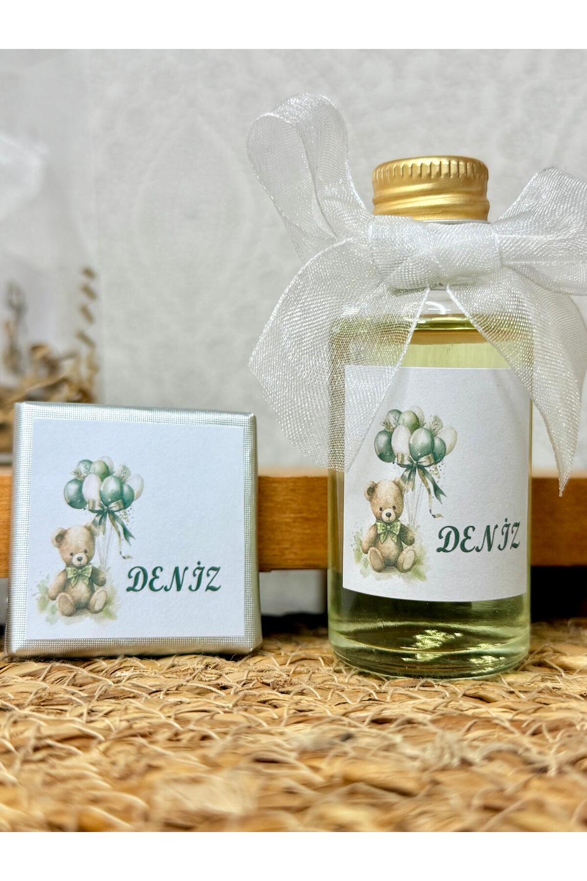 cacagift design Çantalı Çikolata ve Kolonya Setli Hediyelik 15 Adet (Bebek Doğum ve Doğum Günü) fotoğrafı 2 (önizleme)