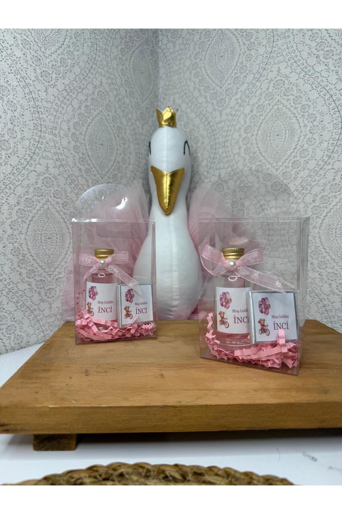 cacagift design İsme Özel Hediyelik Çantalı Kolonya ve Mum Seti 15 Adet (Bebek Doğum ve Doğum Günü) fotoğrafı 2 (önizleme)