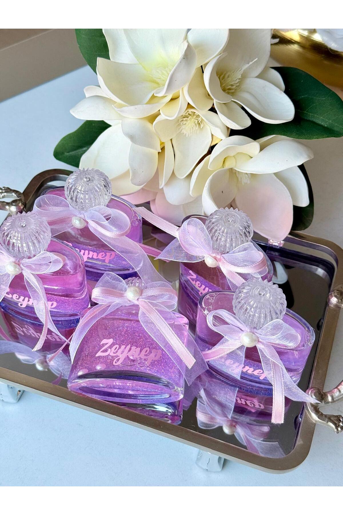 cacagift design Renkli Mevlid-Doğum Bebek kolonyası Cam İsimli 10lu Hediyelik Kolonya fotoğrafı 7 (önizleme)