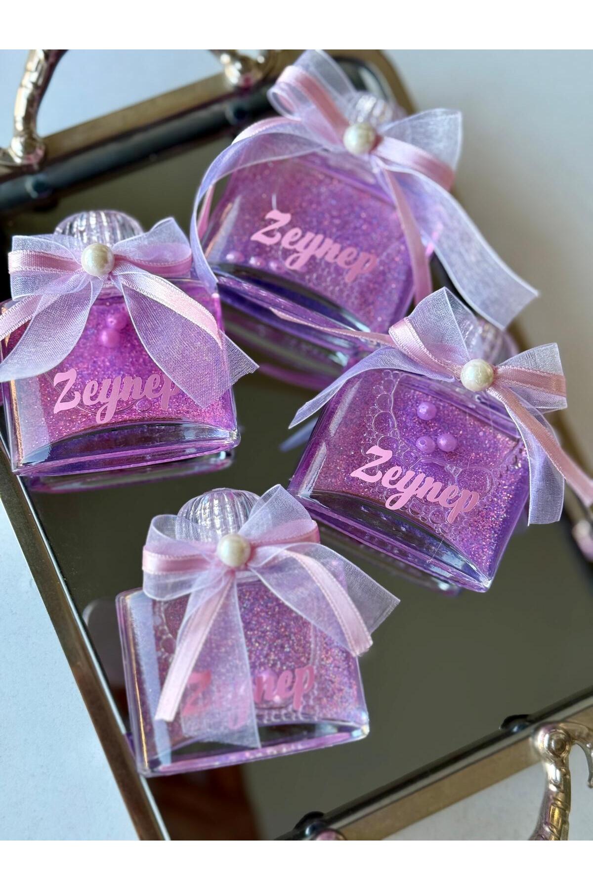 cacagift design Renkli Mevlid-Doğum Bebek kolonyası Cam İsimli 10lu Hediyelik Kolonya fotoğrafı 2 (önizleme)