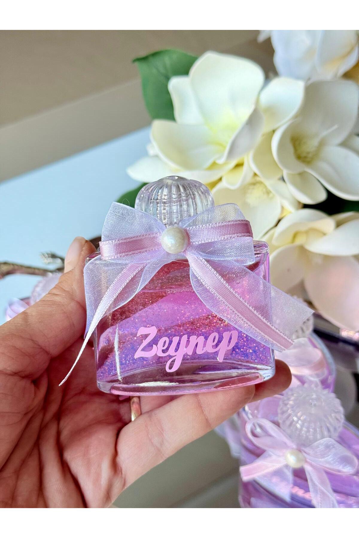 cacagift design Mevlid-Doğum Bebek kolonyası Cam İsimli 20 Hediyelik Kolonya Renkli Simli fotoğrafı 6 (önizleme)