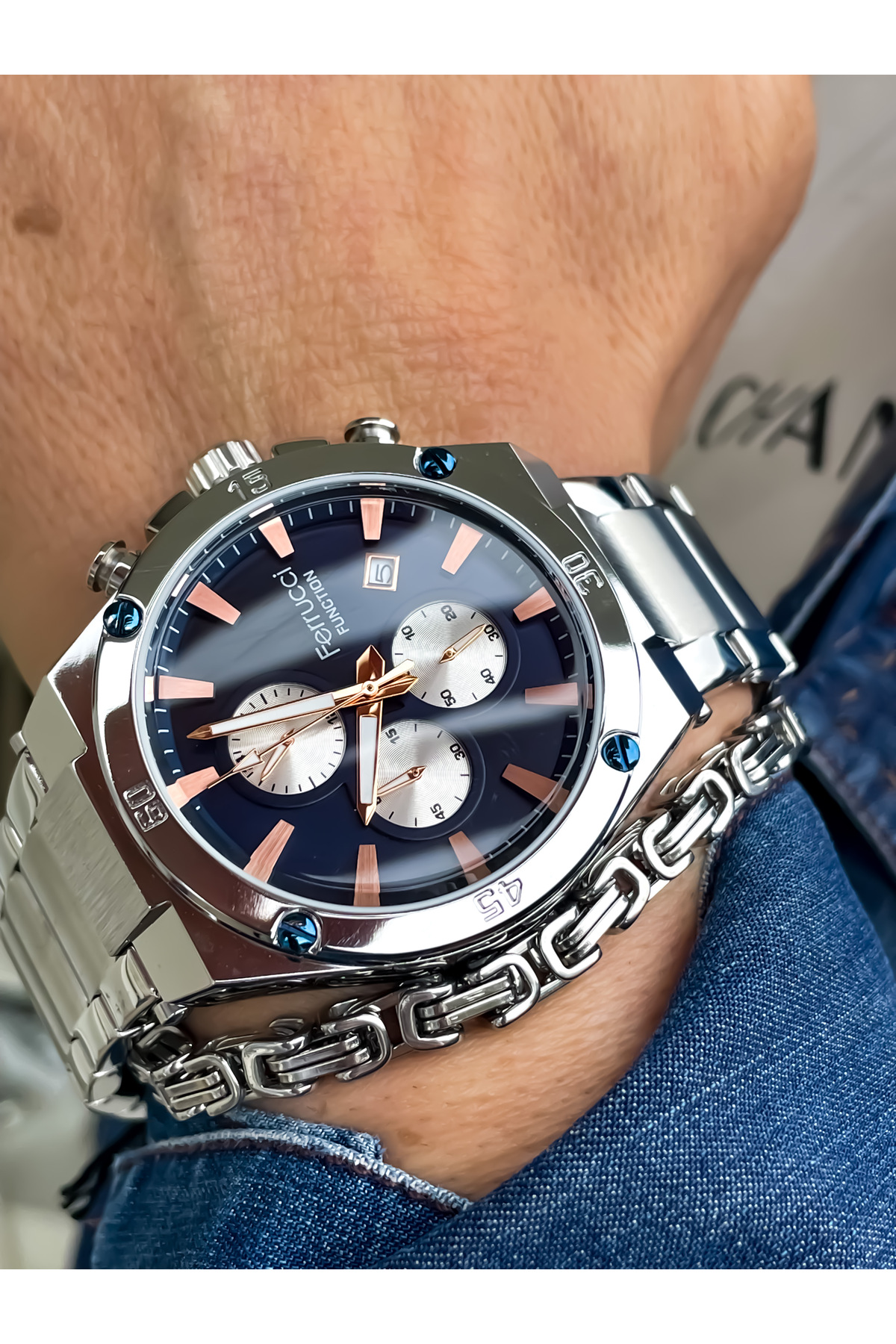 ساعت مچی مردانه اصل استیل، مدل فصلی جدید، بند آب‌بندی‌شده، هدیه