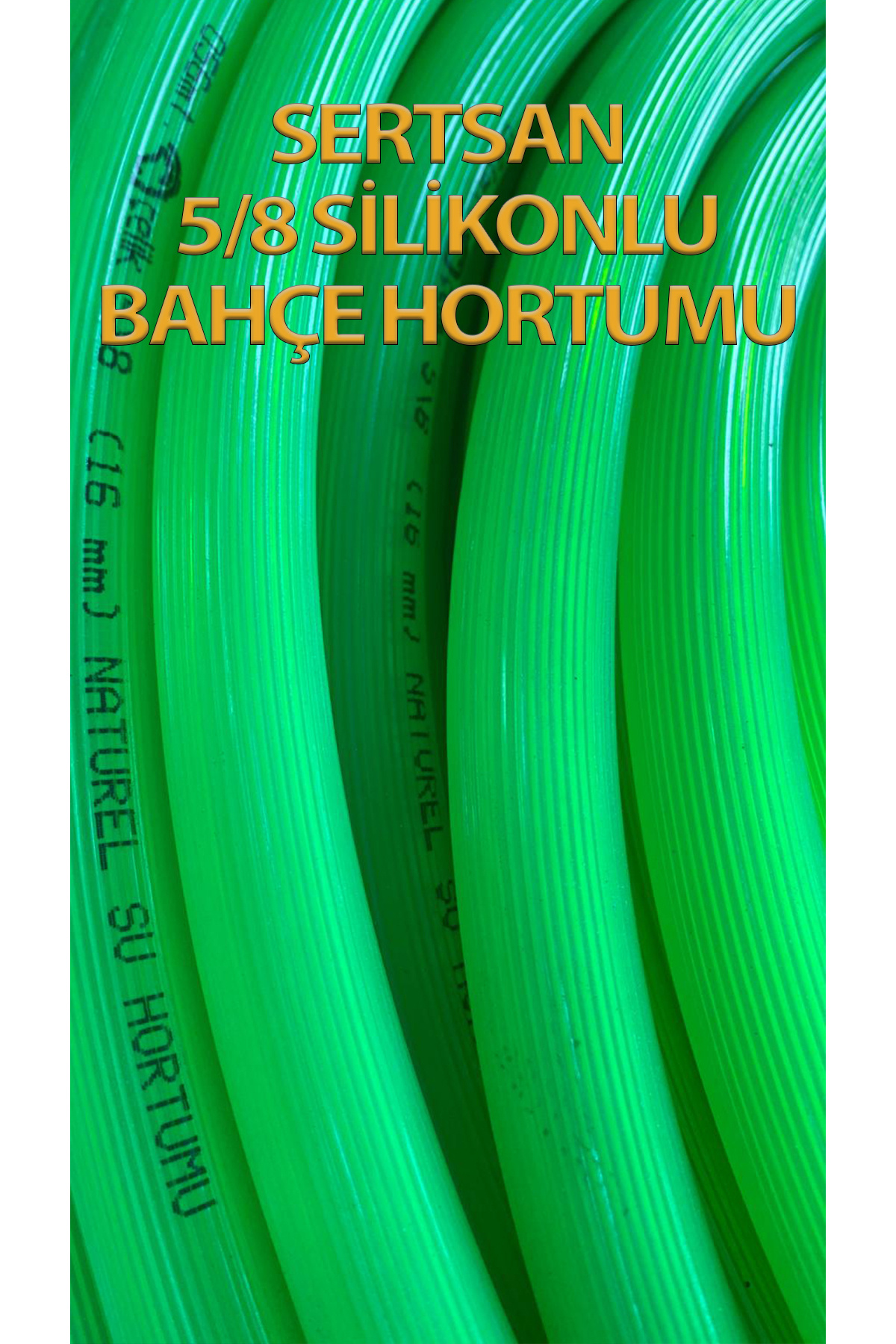 Sertsan Silikonlu Bahçe Hortumu 5/8 Yeşil Renk 15 Metre