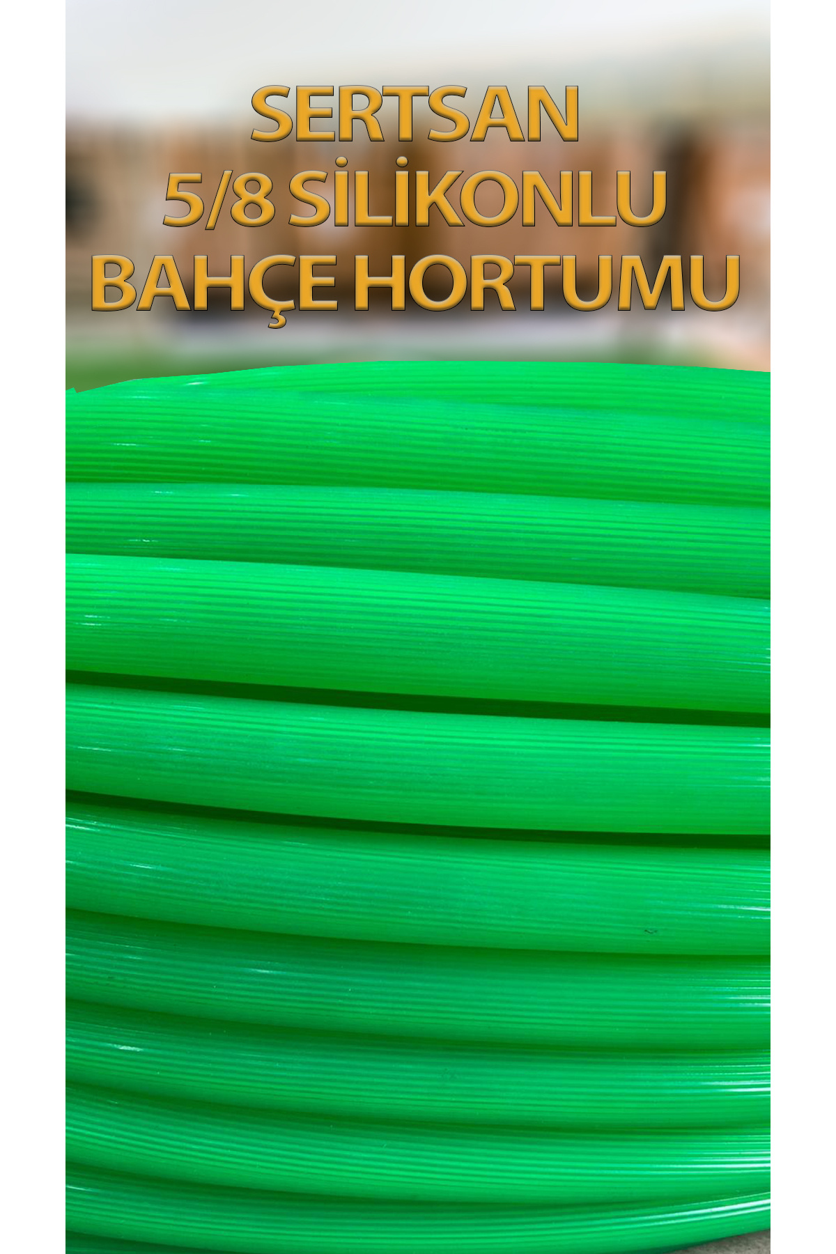 Sertsan Silikonlu Bahçe Hortumu 5/8 Yeşil Renk 25 Metre