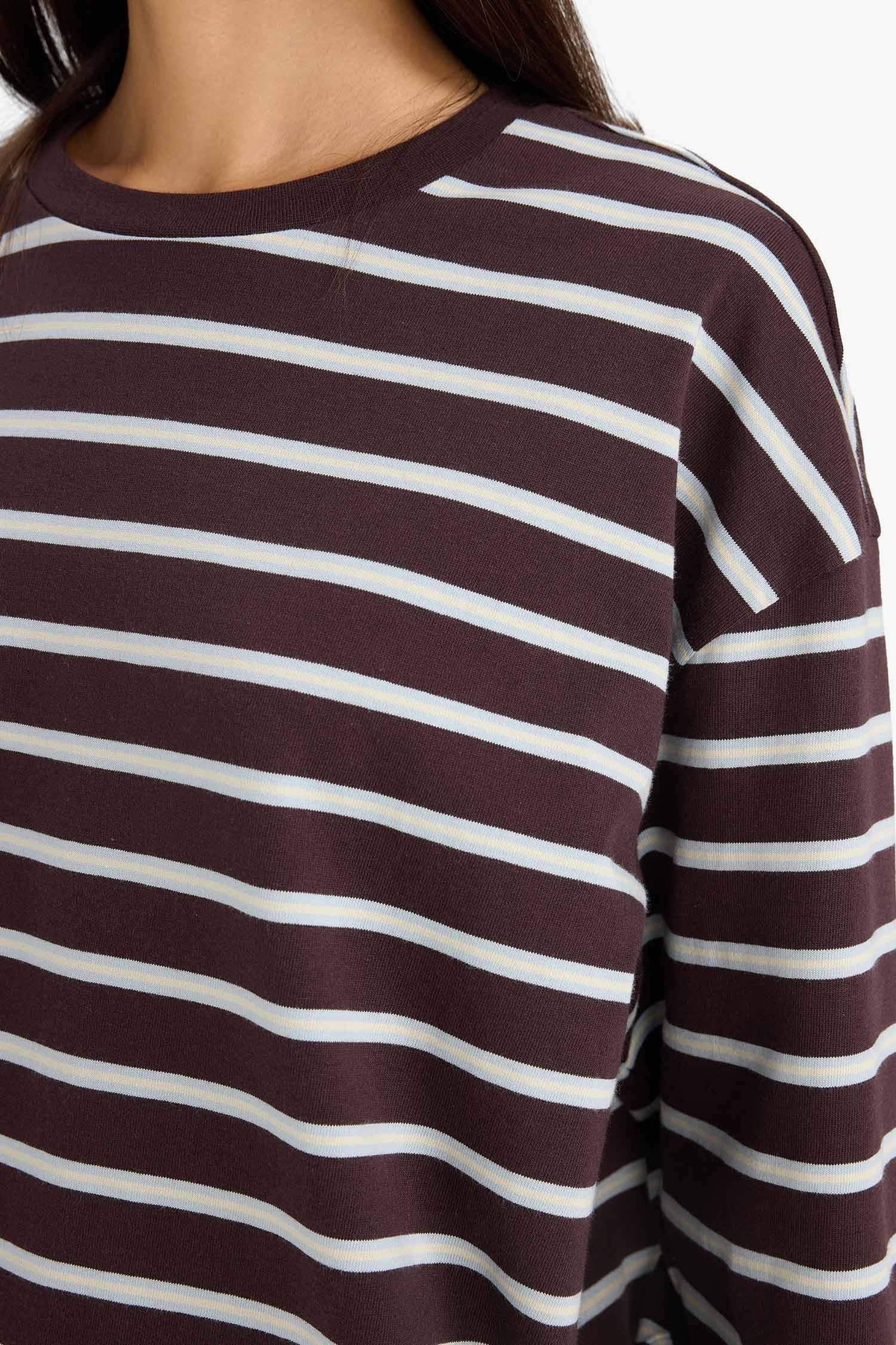 Defacto  Kadın Sweat F7758AX/BN338 BROWN - Görsel 5