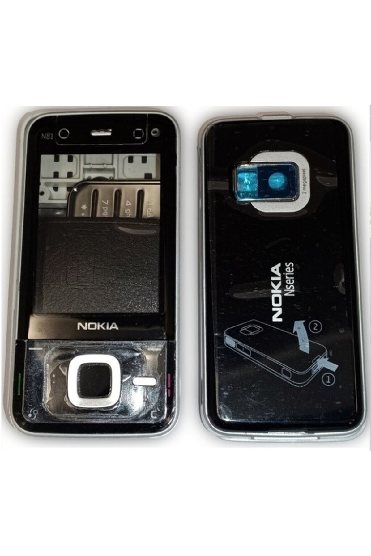 OEM Nokia N81 8GB Uyumlu Siyah Telefon Kasası